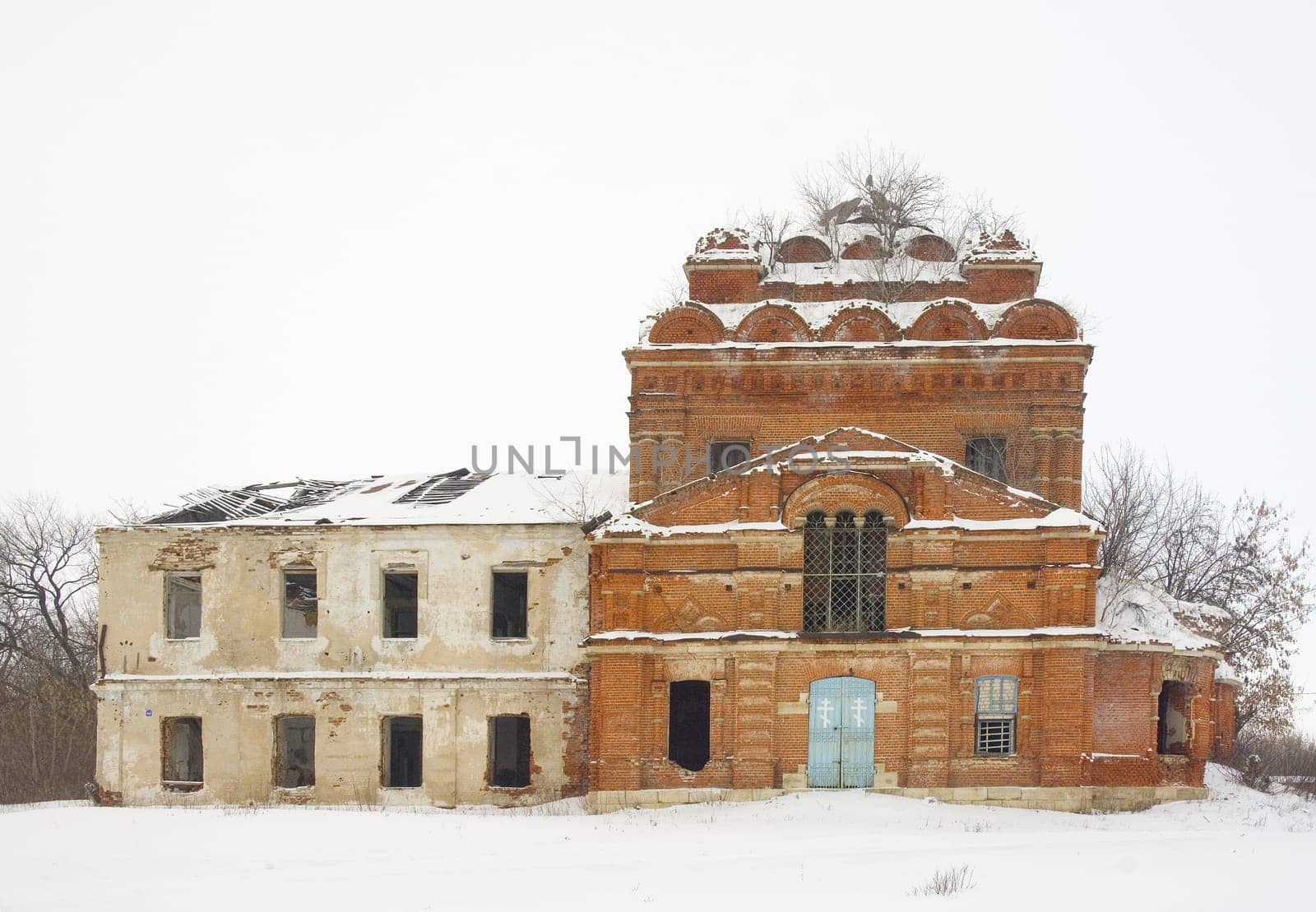 Ruins of an old church. near the Efremov city, Russia