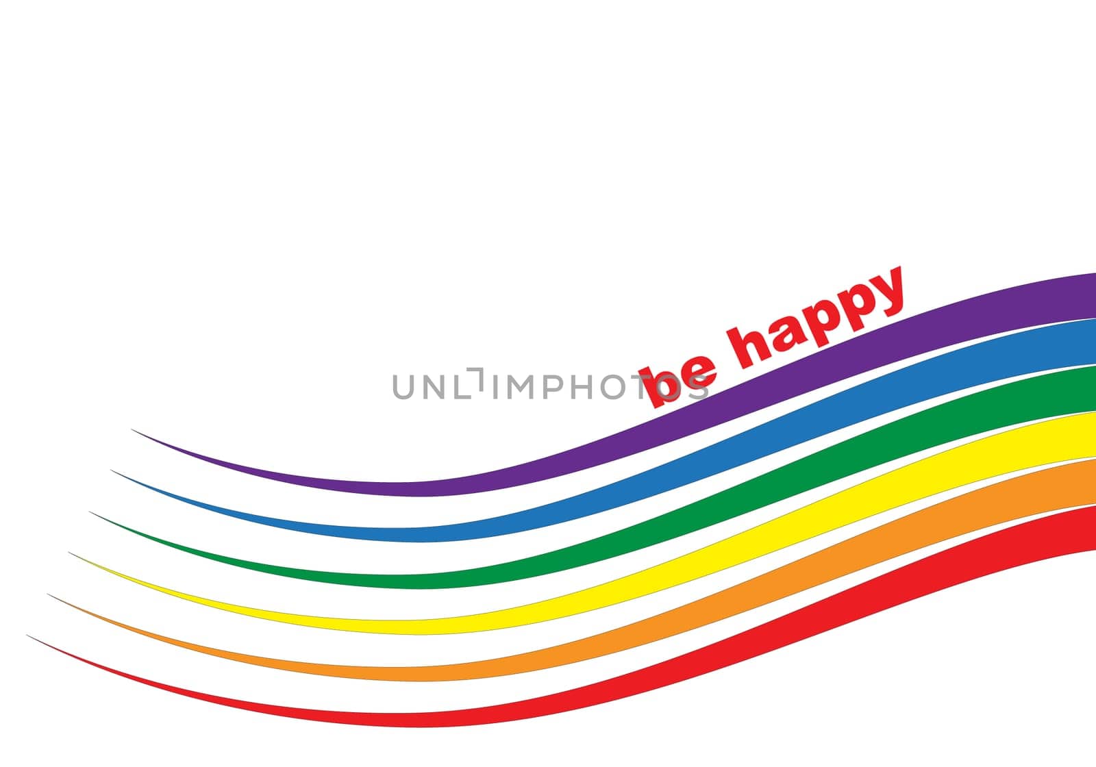 Wave generated by a rainbow. The inscription above the wave