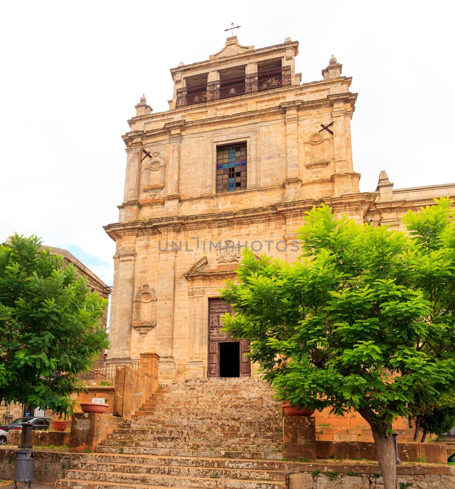 View of Santa Chiara church in Enna
