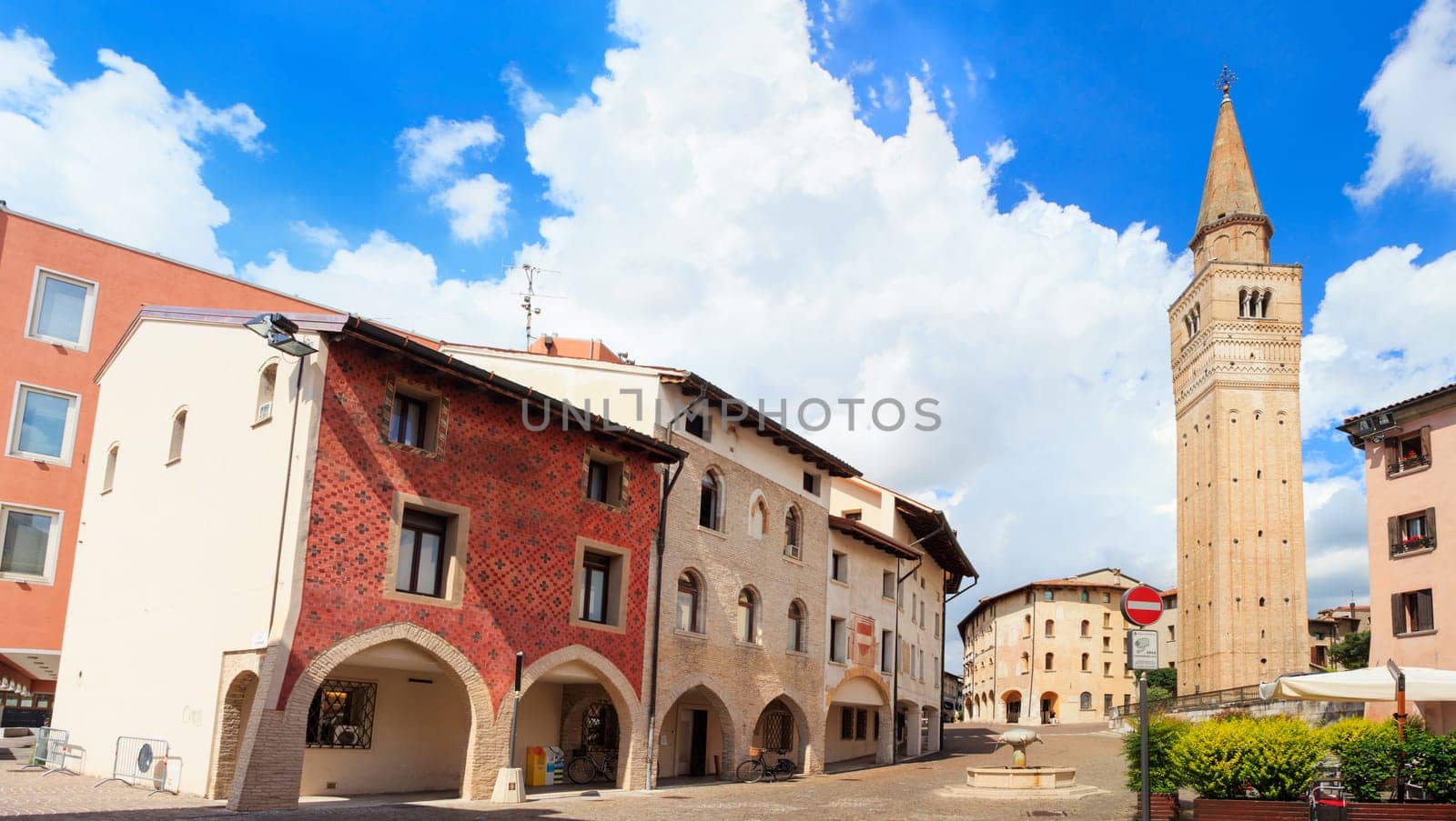 View of St. Marco square in Pordenone