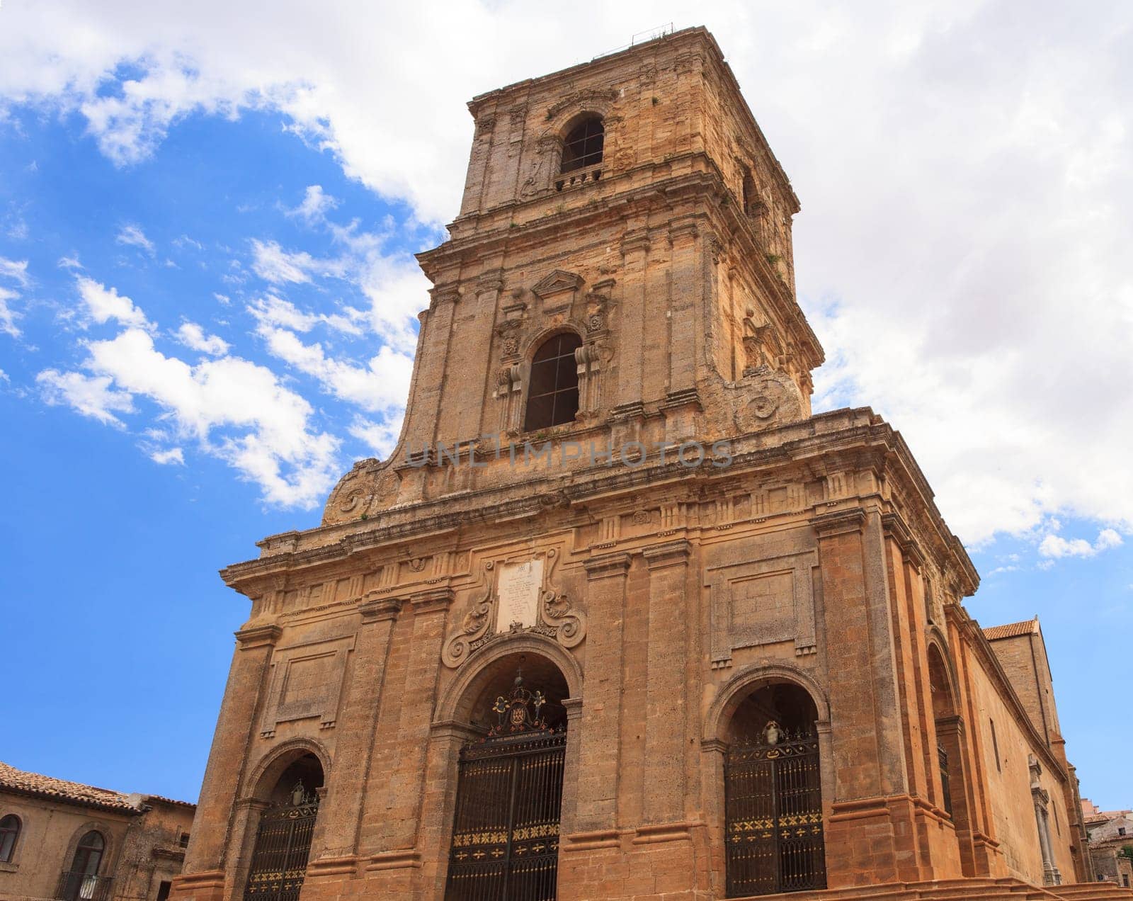 View of the Enna cathedral, Sicily