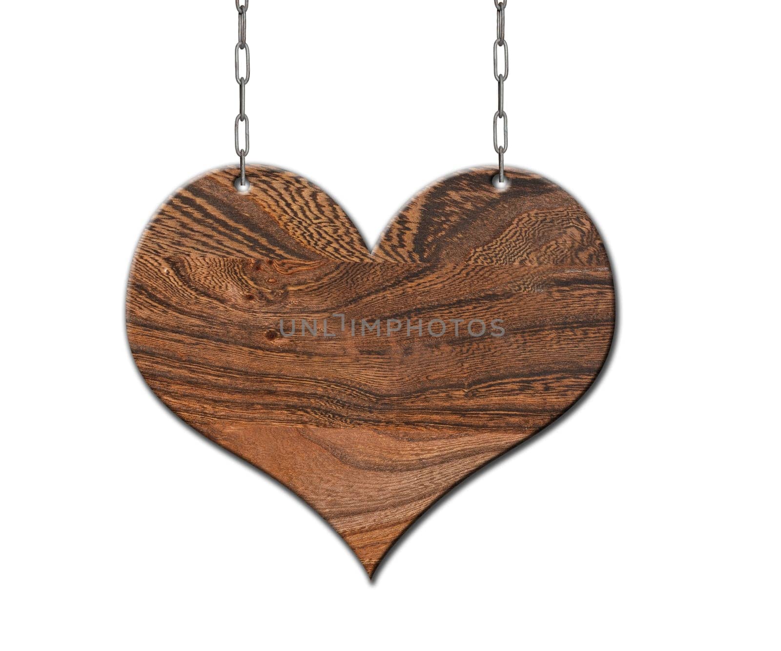 Wooden heart shield
