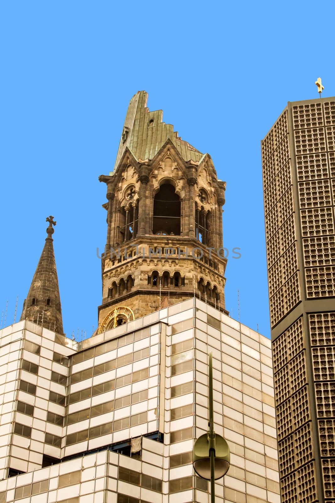 Memorial Kaiser Wilhelm Church in Berlin, Germany, being restored.