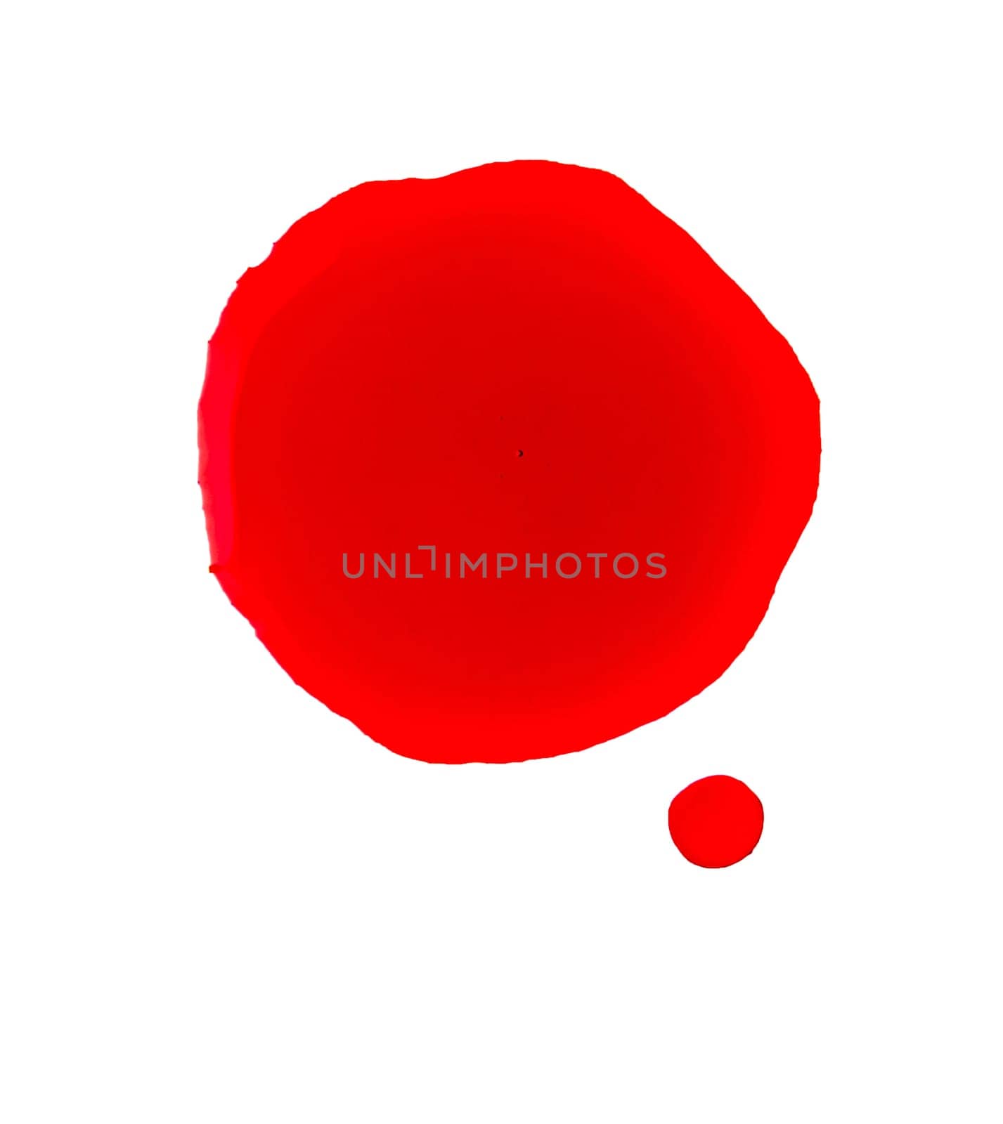 Blood stain on white background