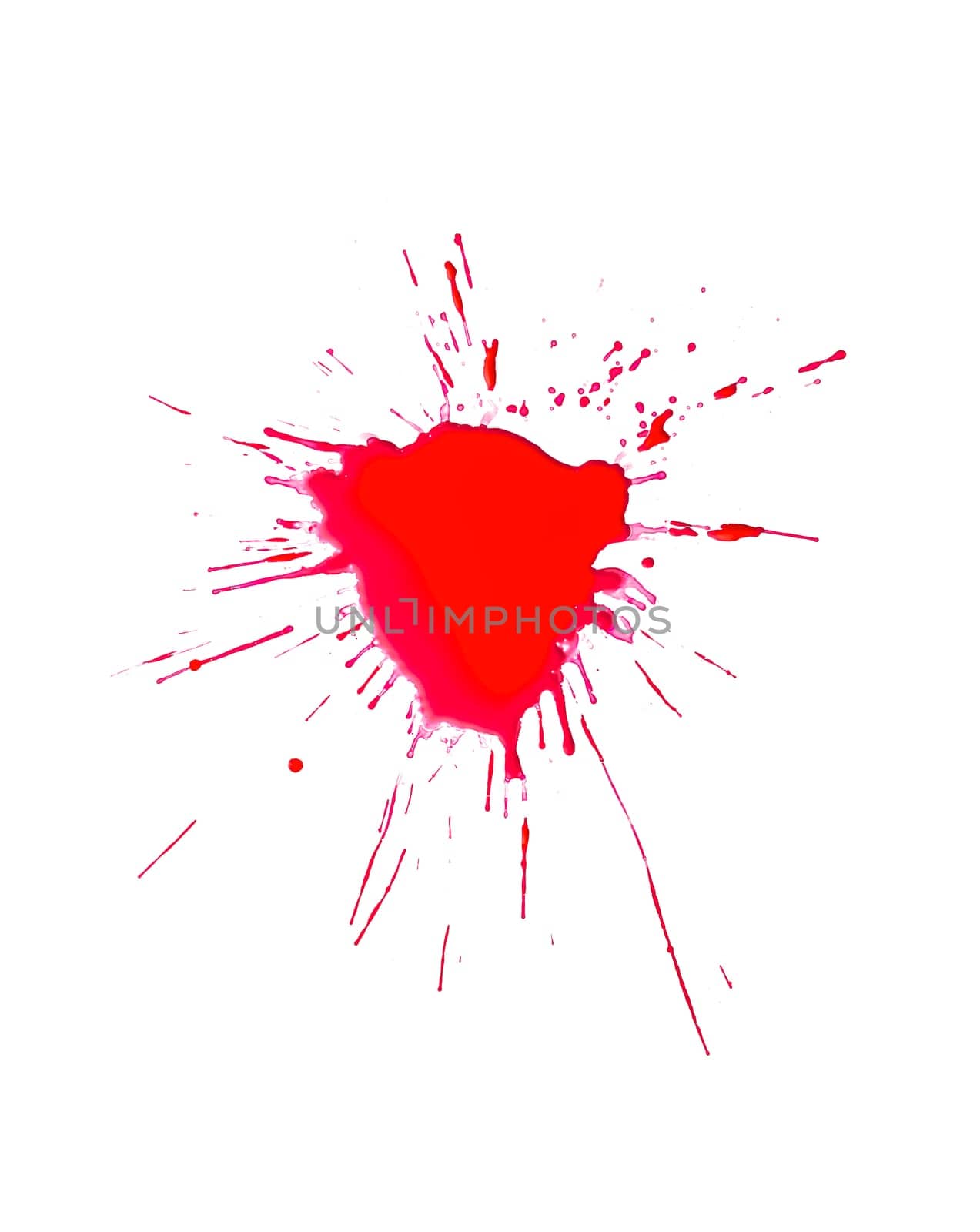 Blood splatters on a white background