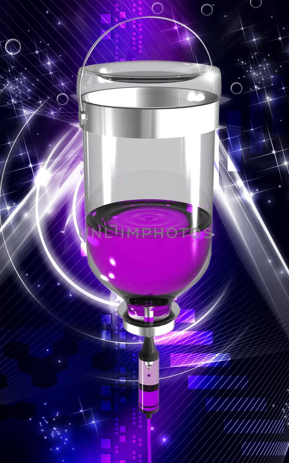 Digital illustration of drip in colour background