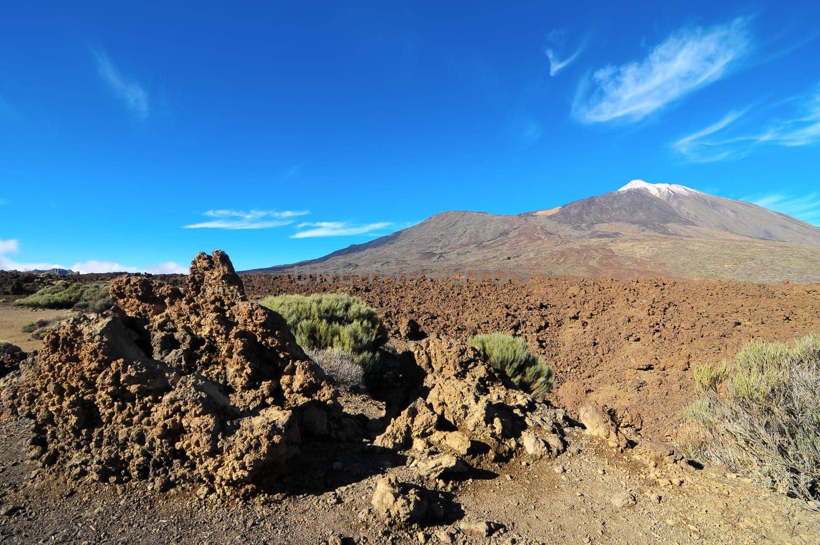 Desert Landscape in Volcan Teide National Park, Tenerife, Canary Island, Spain