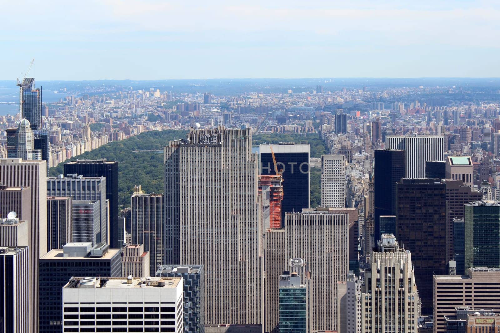 New York City Lower Manhattan Aerial panoramic view, NYC