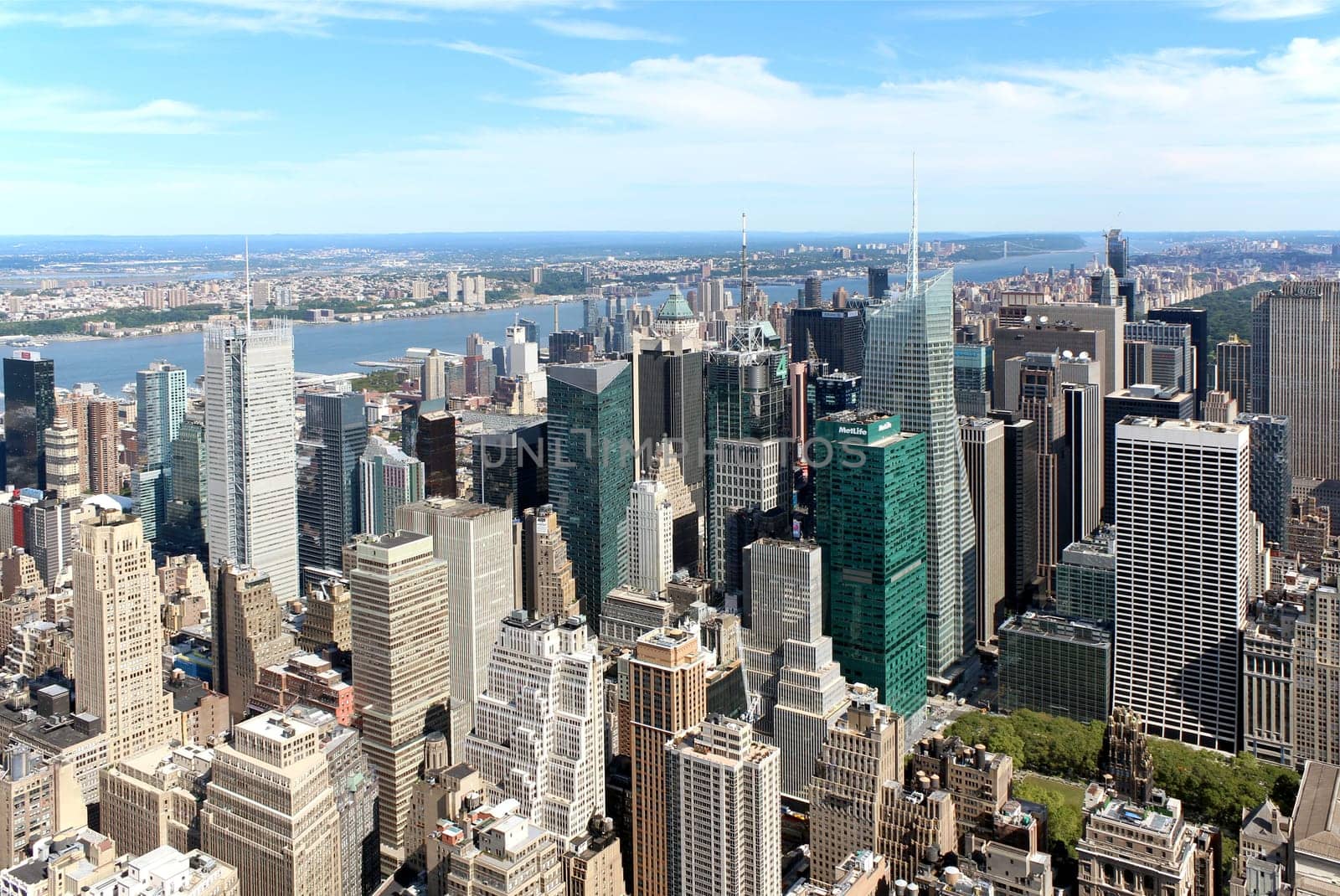 New York City Lower Manhattan Aerial panoramic view, NYC