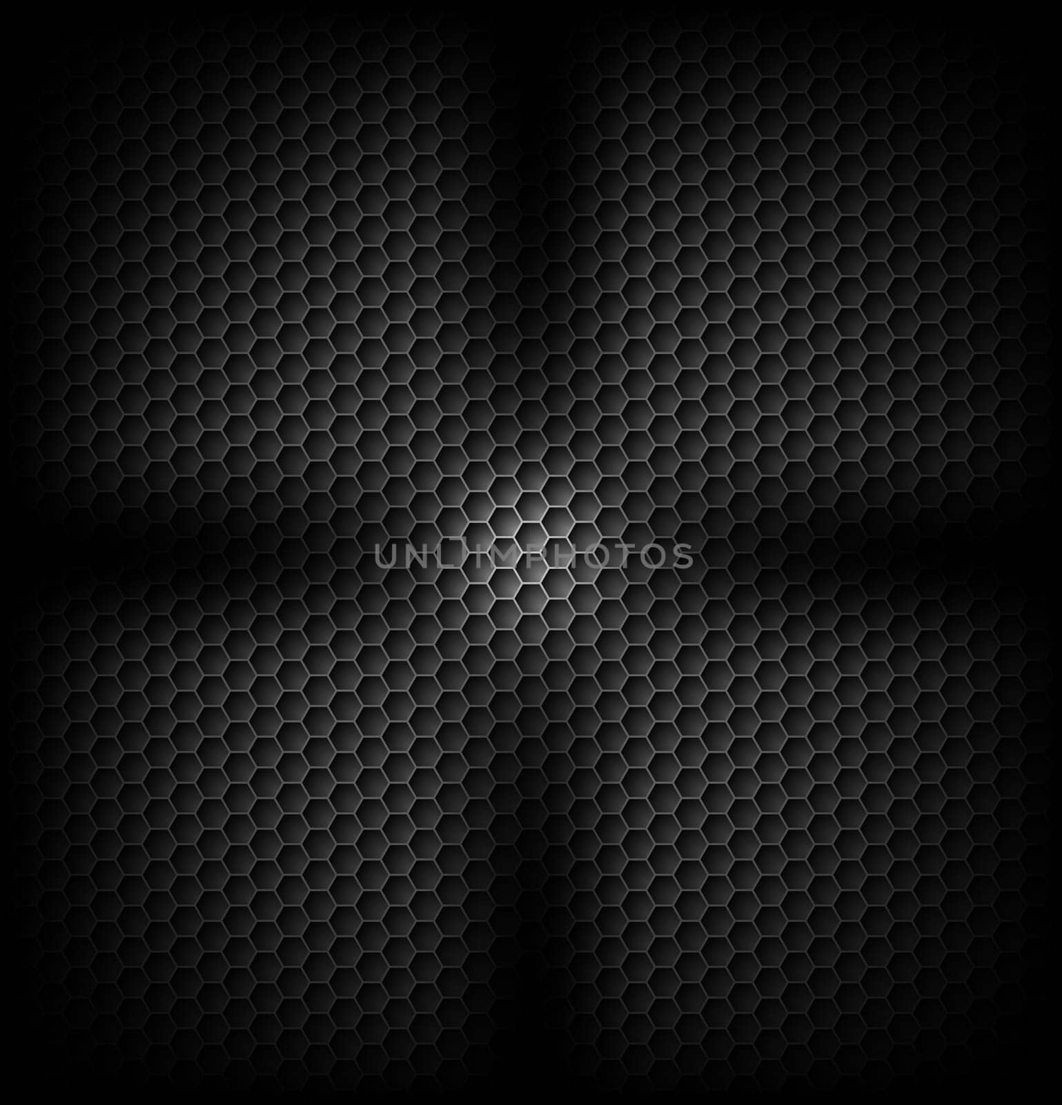 Black carbon background with light in fan shape in centre