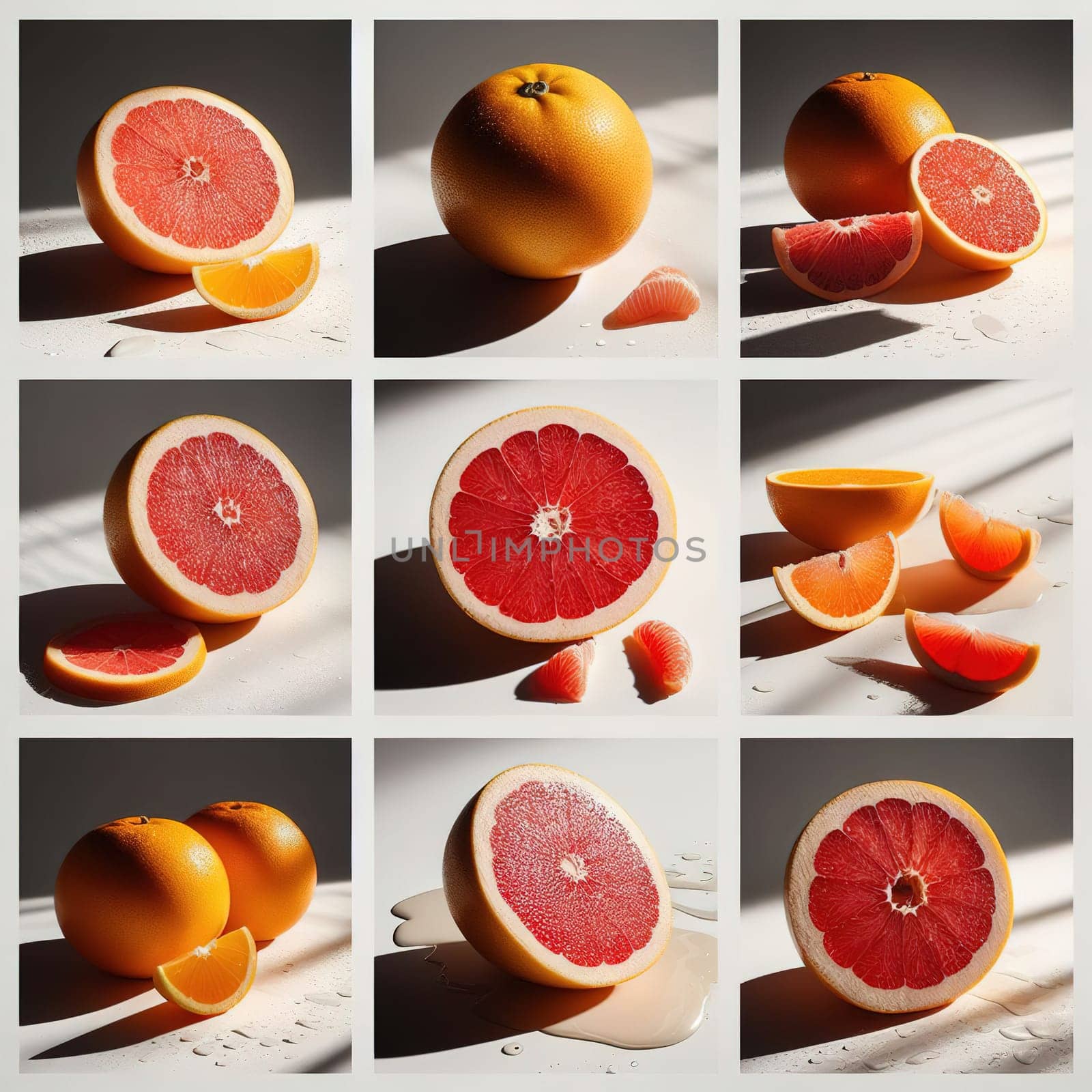 Beautiful picture with water drops, fruits. High quality photo