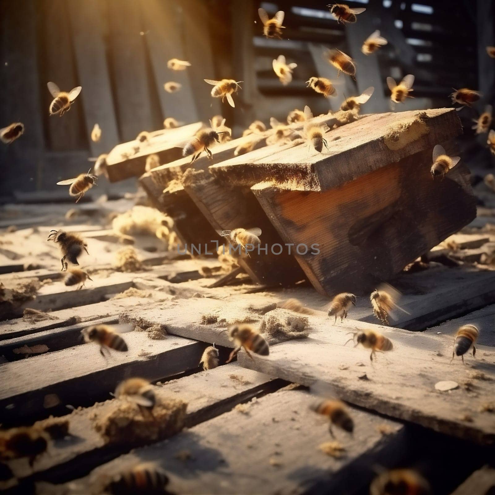 Hive apiary beekeeping insect honey beehive bees by Vichizh