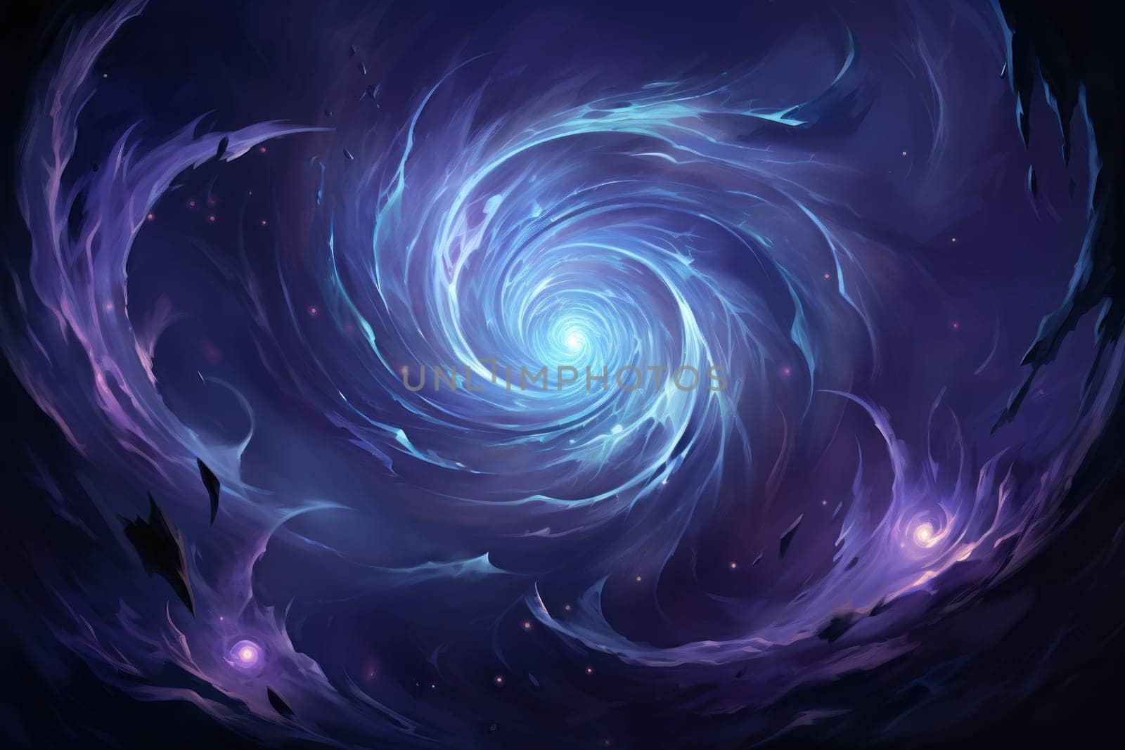 In the realm of fantasy, whirling vortex elementals manifest, harnessing their elemental prowess to conjure powerful storms.