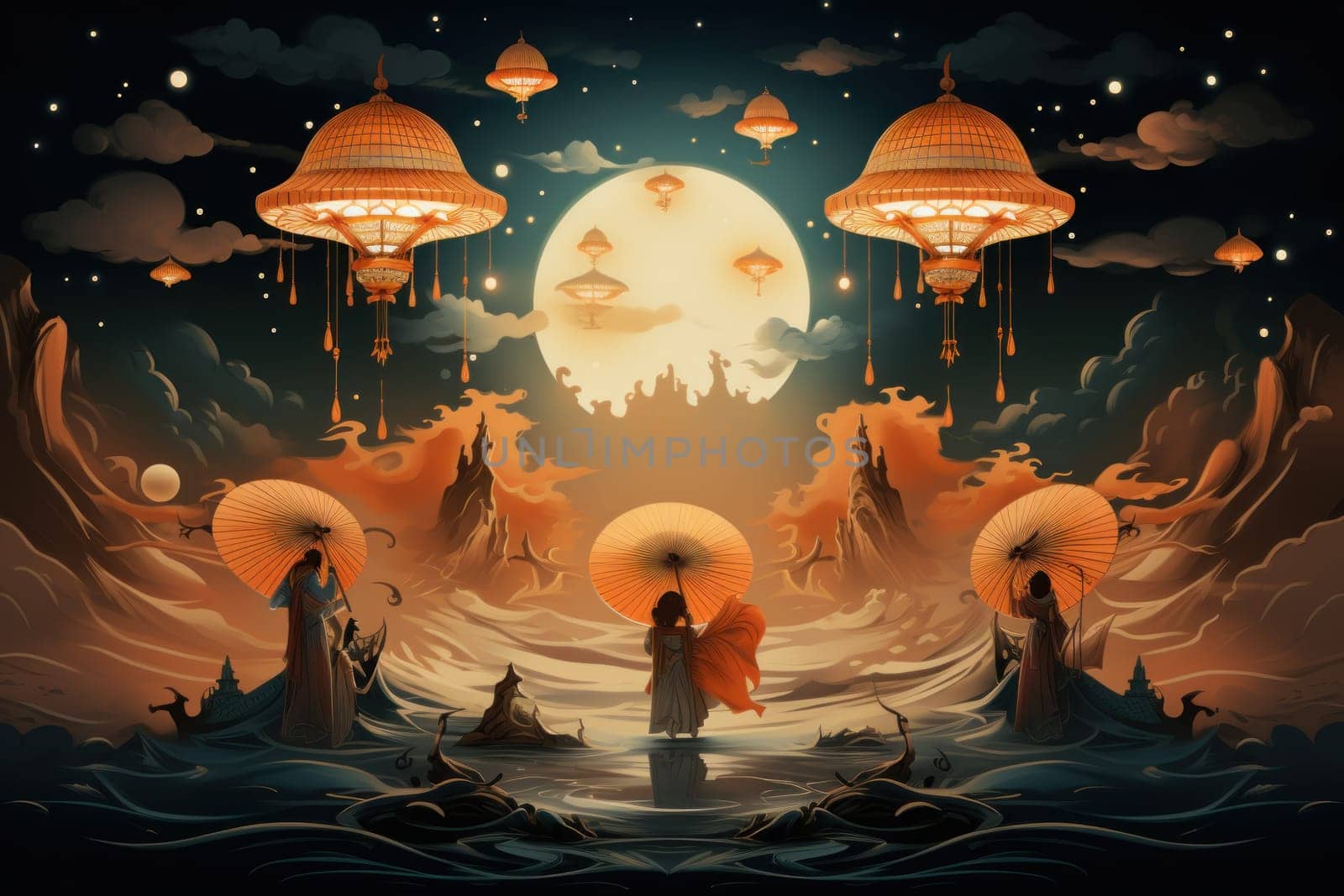 Immerse yourself in the realm of fantasy and behold the awe-inspiring sight of whirling sandstorm djinns.