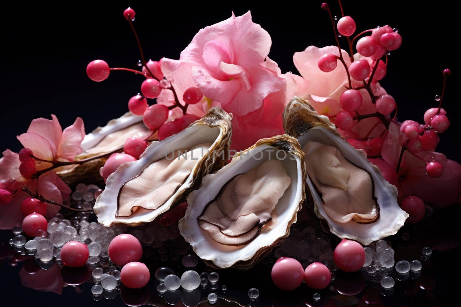 An enchanting depiction of radiant pearl oysters, tenderly nurturing exquisite pearls imbued with enigmatic properties.