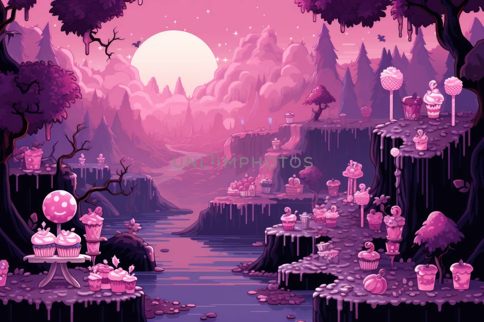 Immerse yourself in the enchanting world of holiday magic with this captivating illustration by a professional visual artist.