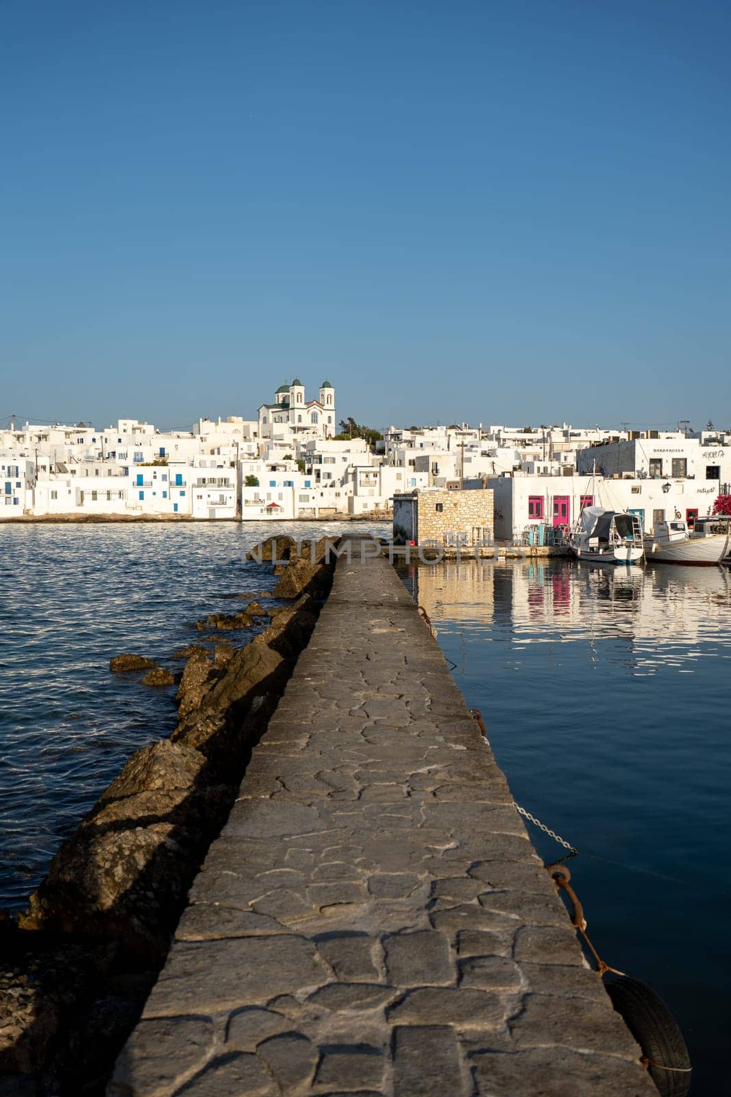 Panoramic view of Naoussa village, Paros by LopezPastor