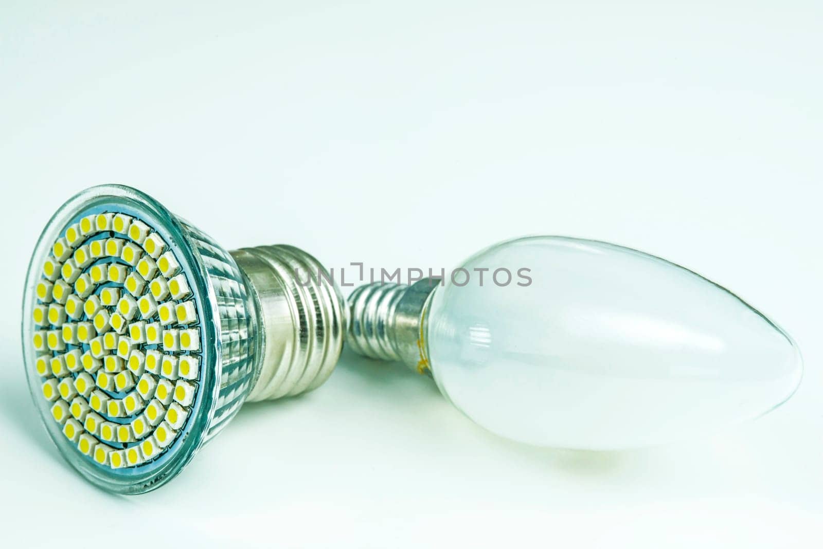Light bulbs and modern LED bulbs