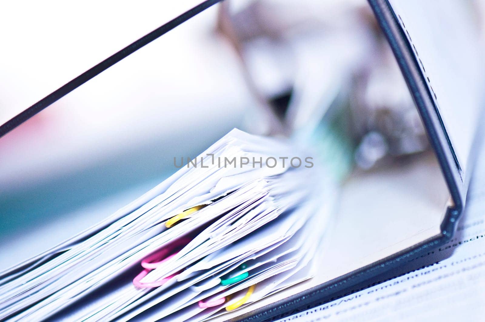 File folder on table