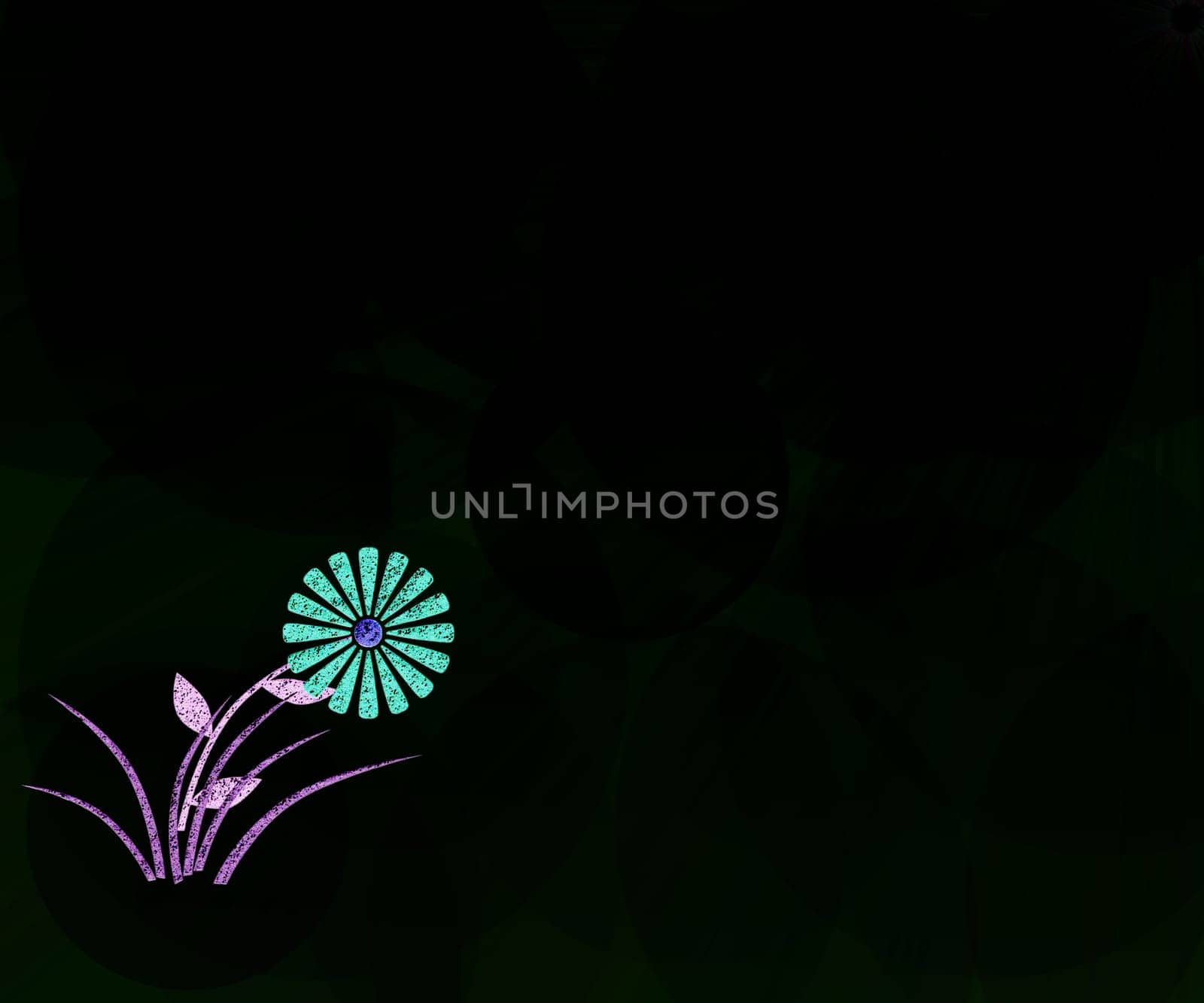 colored green background with a delicate structure