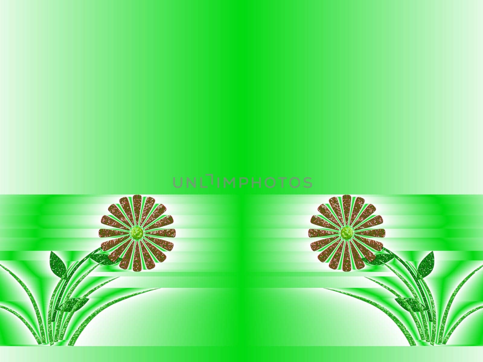 colored green background with a delicate structure