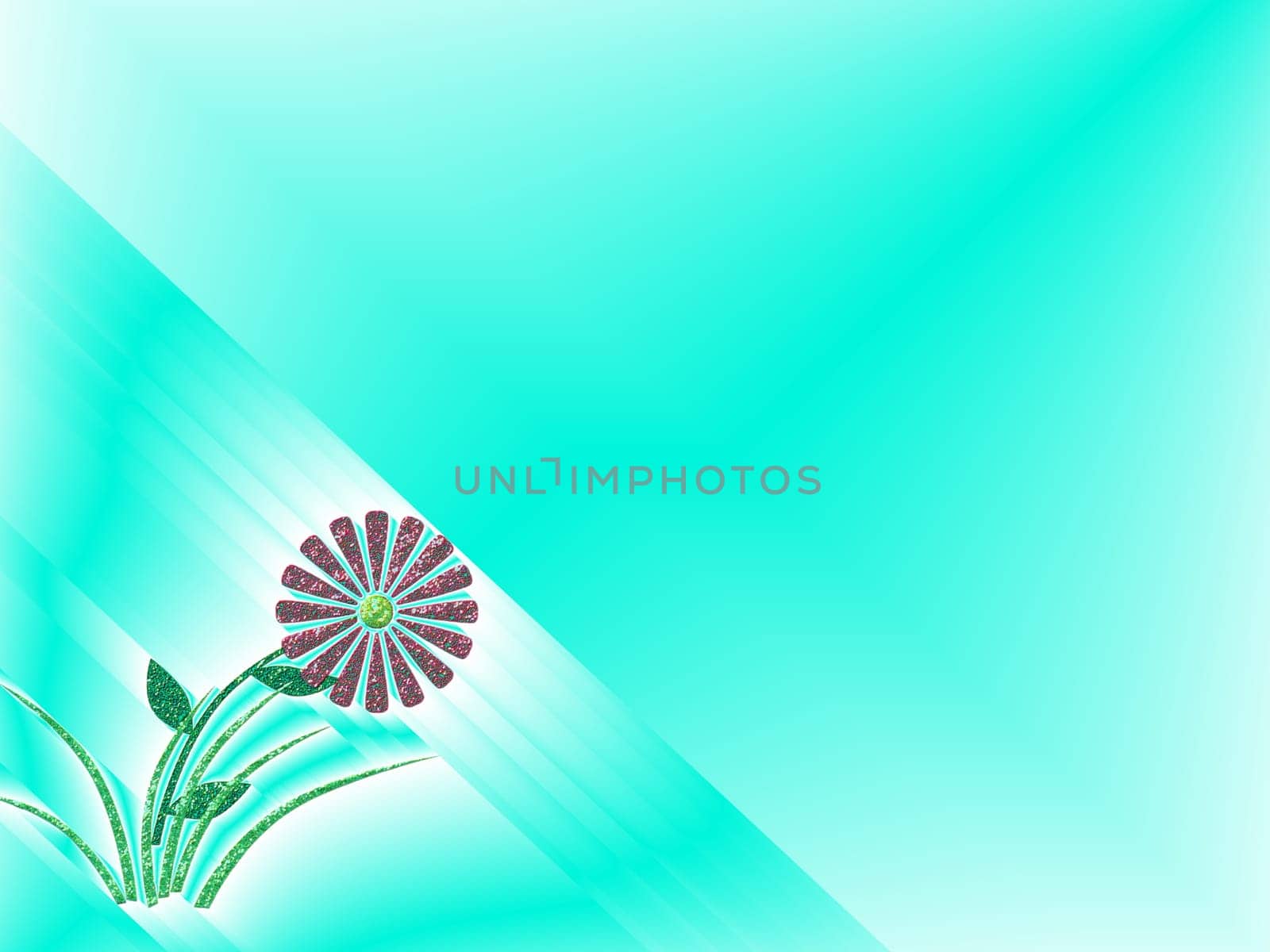 colored green background with a delicate structure