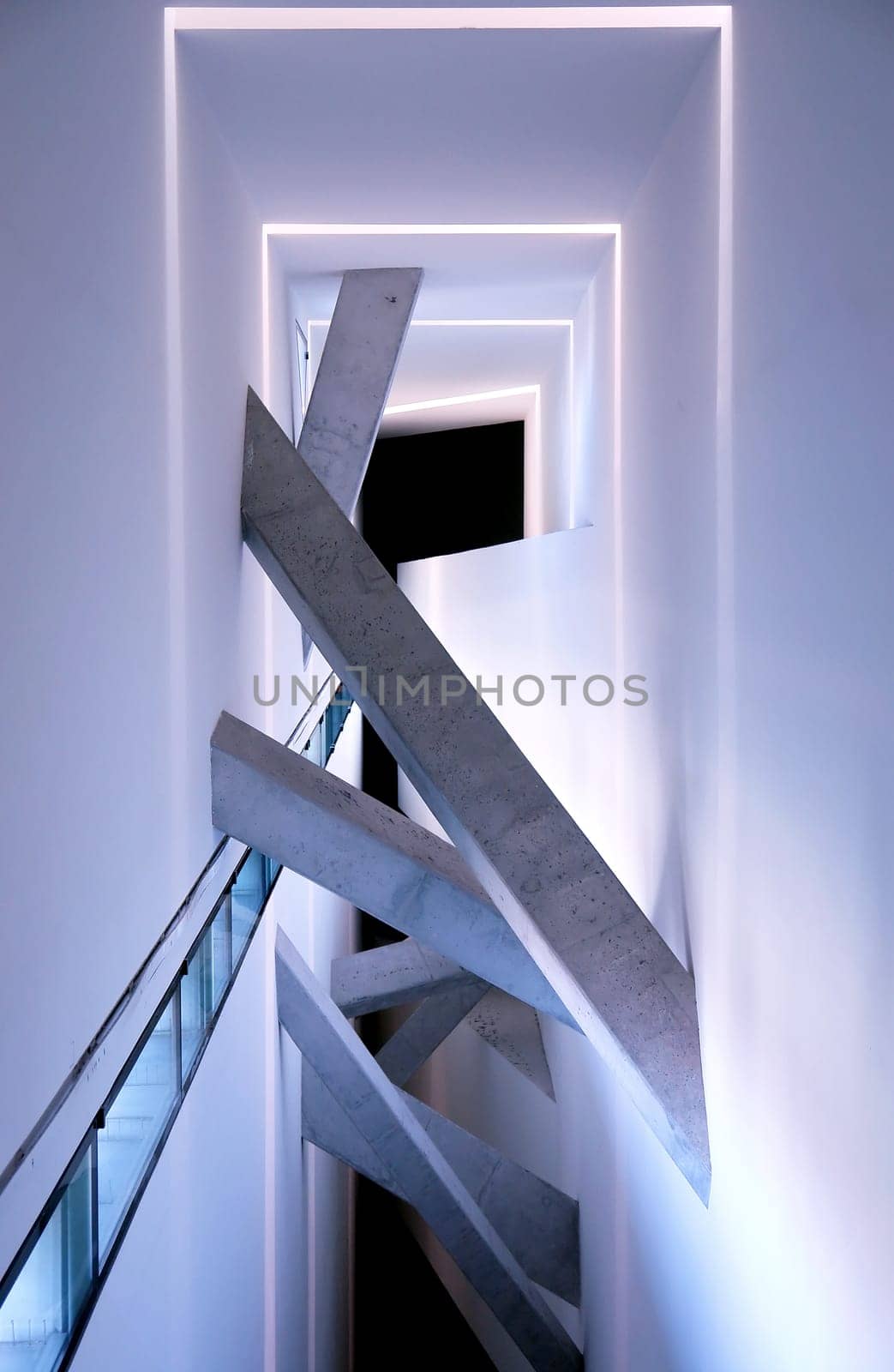 Jewish museum interior detail, Berlin, Germany, project of the architect Daniel Libeskind.