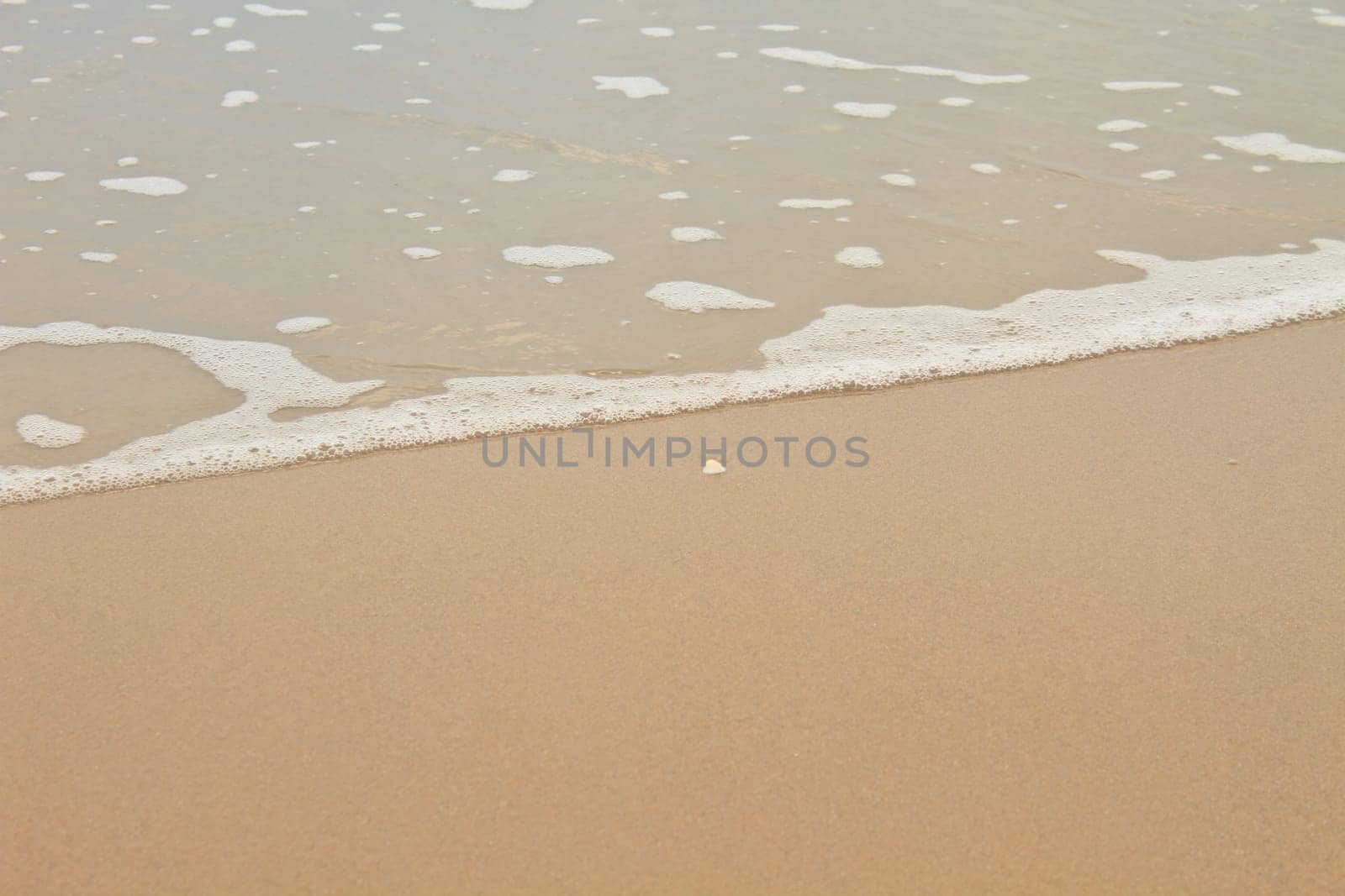 Soft wave of the sea on the sandy beach