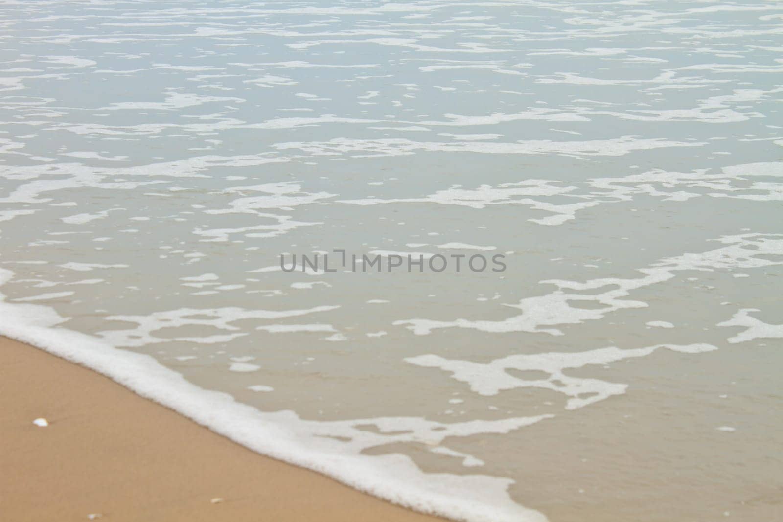 Soft wave of the sea on the sandy beach