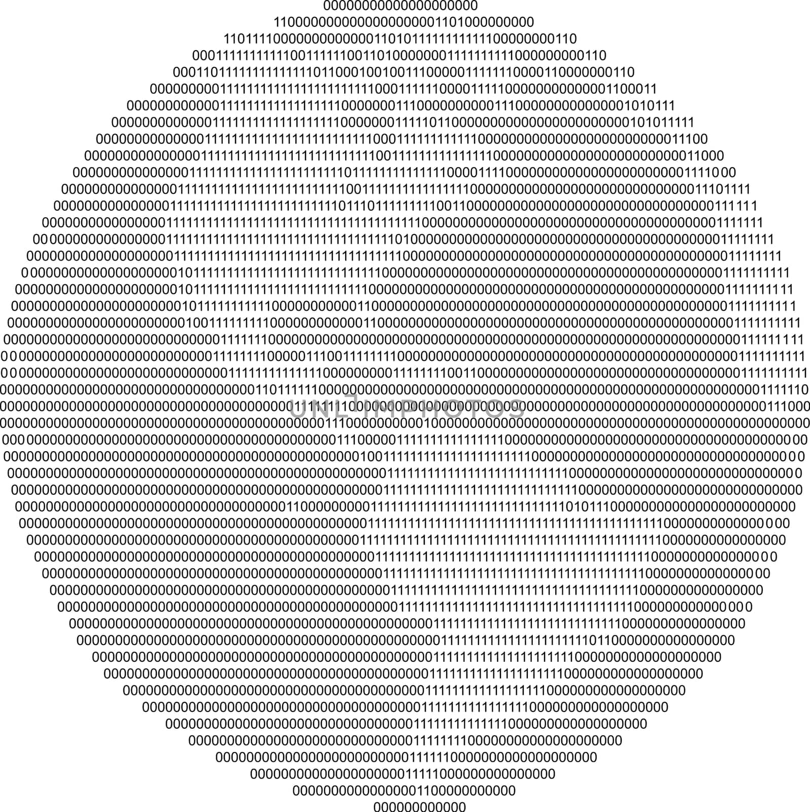 vector - globe drawing by zero and one