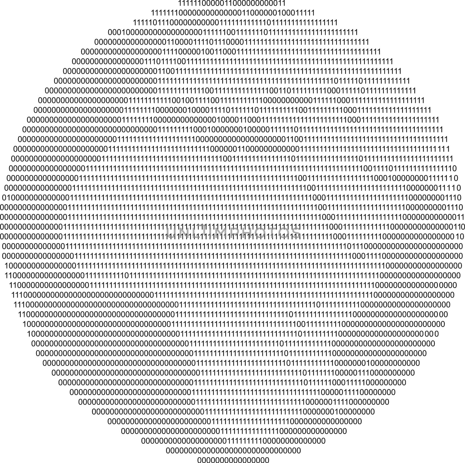 vector - globe drawing by zero and one