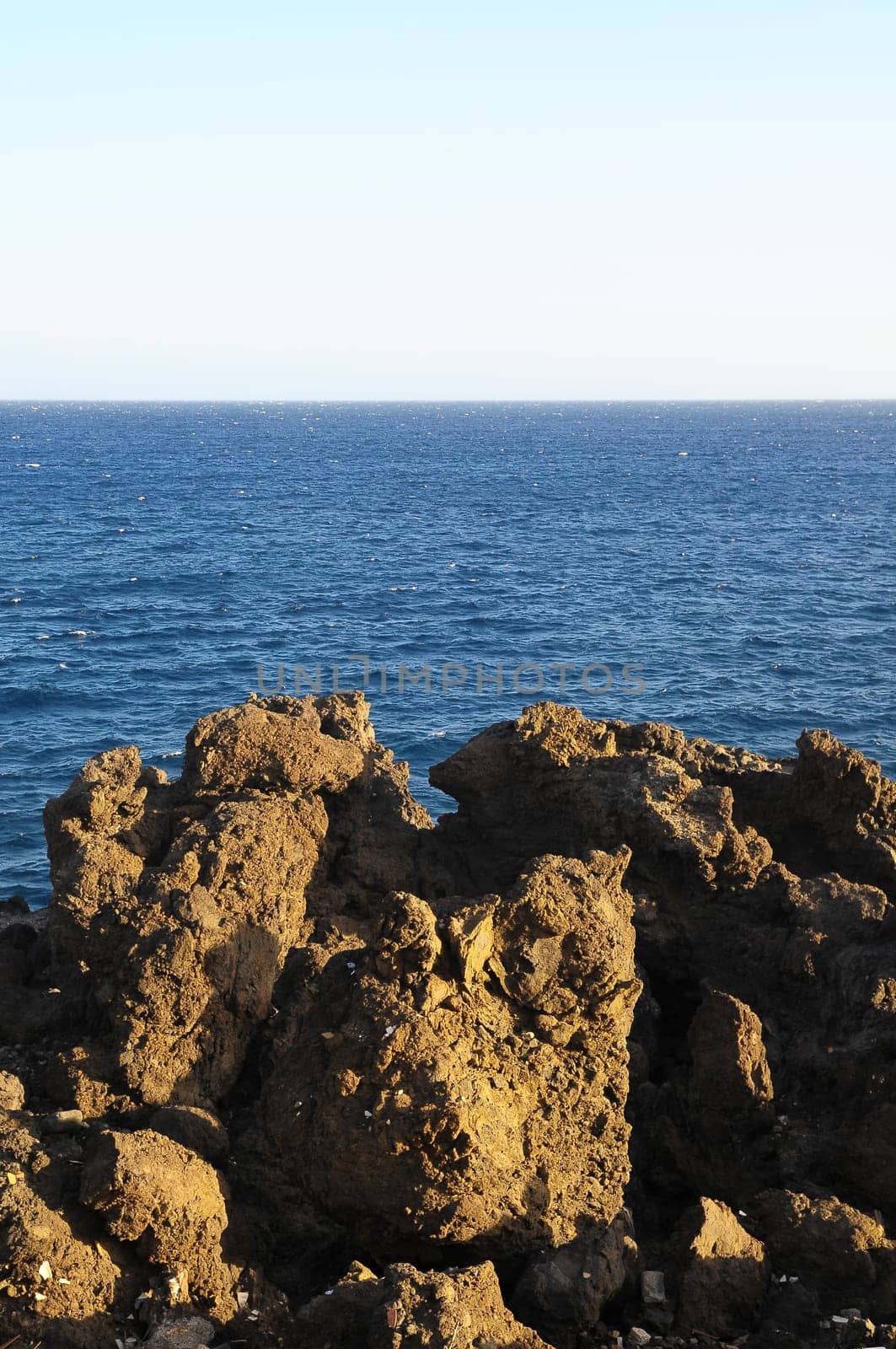 Dry Hardened Lava Rocks Landscape of a Dormant Volcano
