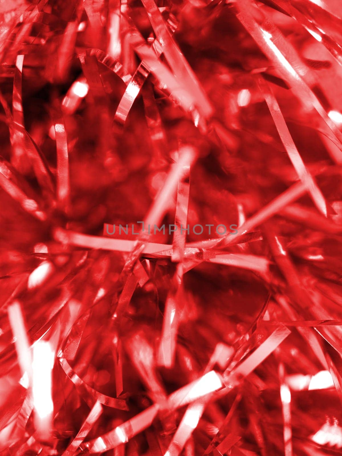 A close up shhot of christmas tinsel