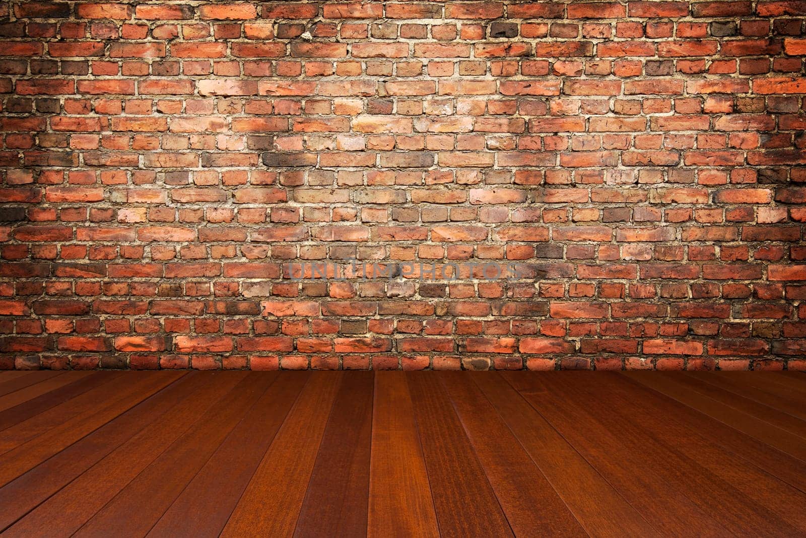 Room with brick wall