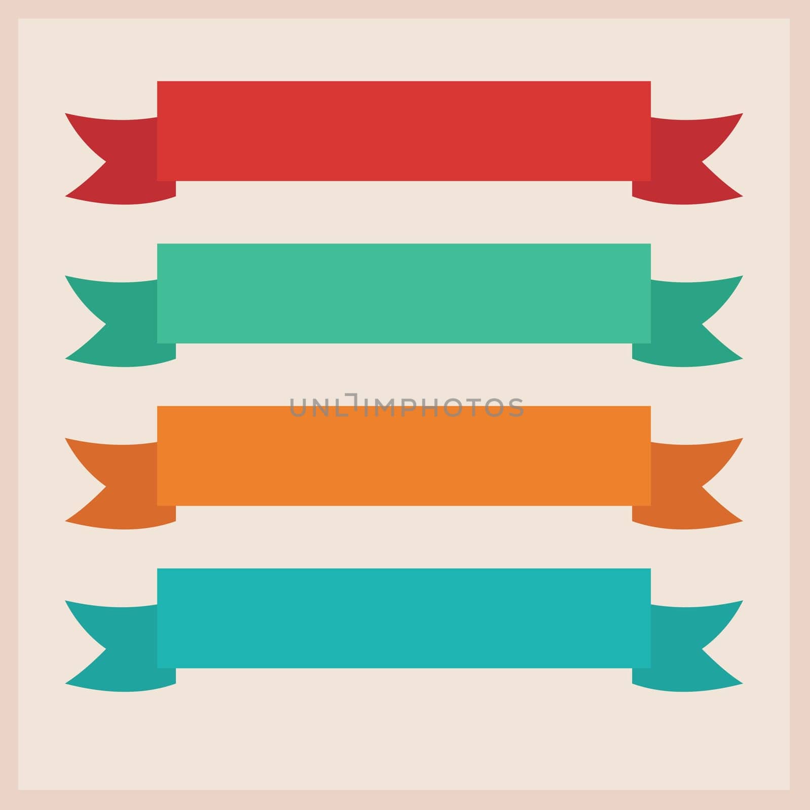 Set of  ribbons. Vector illustration