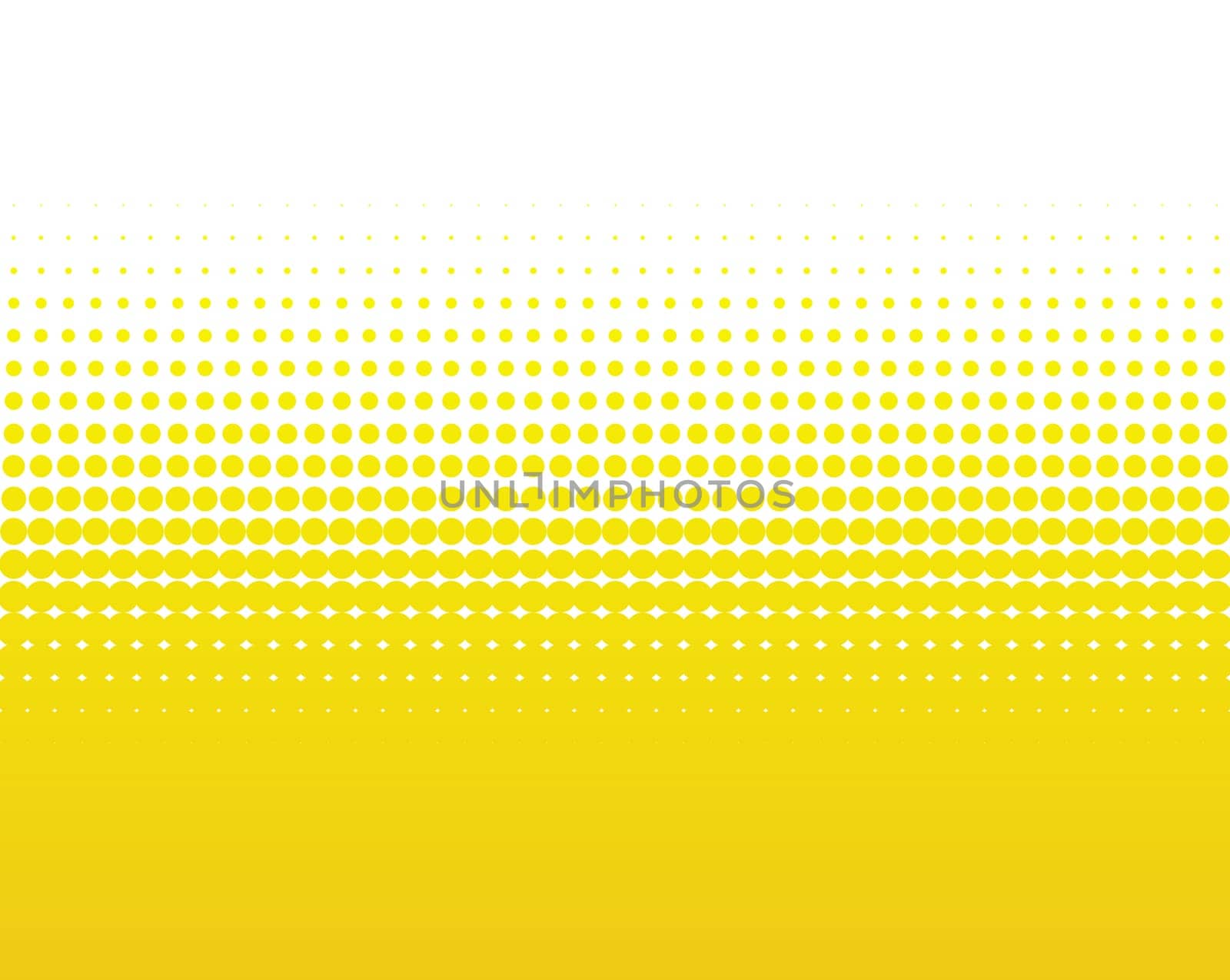 Yellow-orange background with transition of dots
