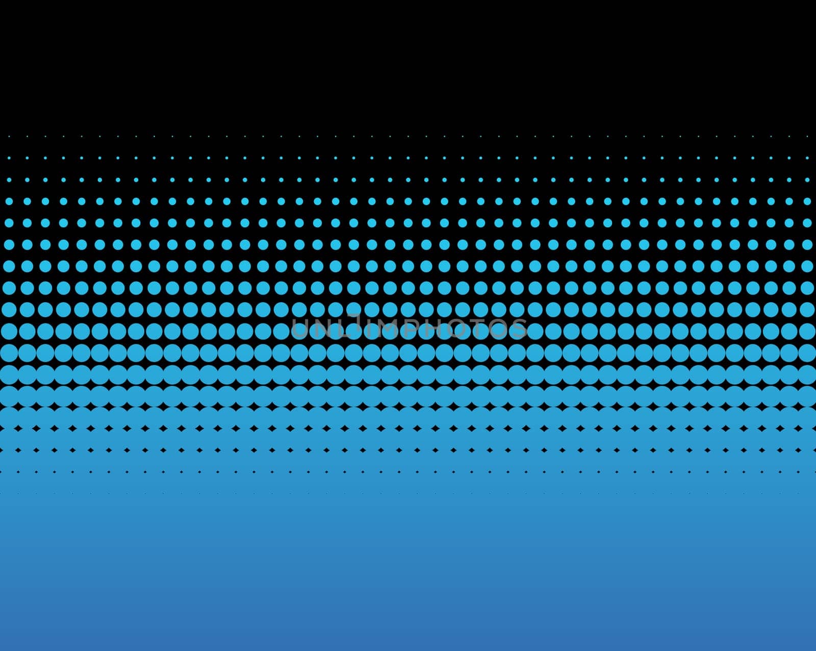 Blue-turquoise background with transition of dots