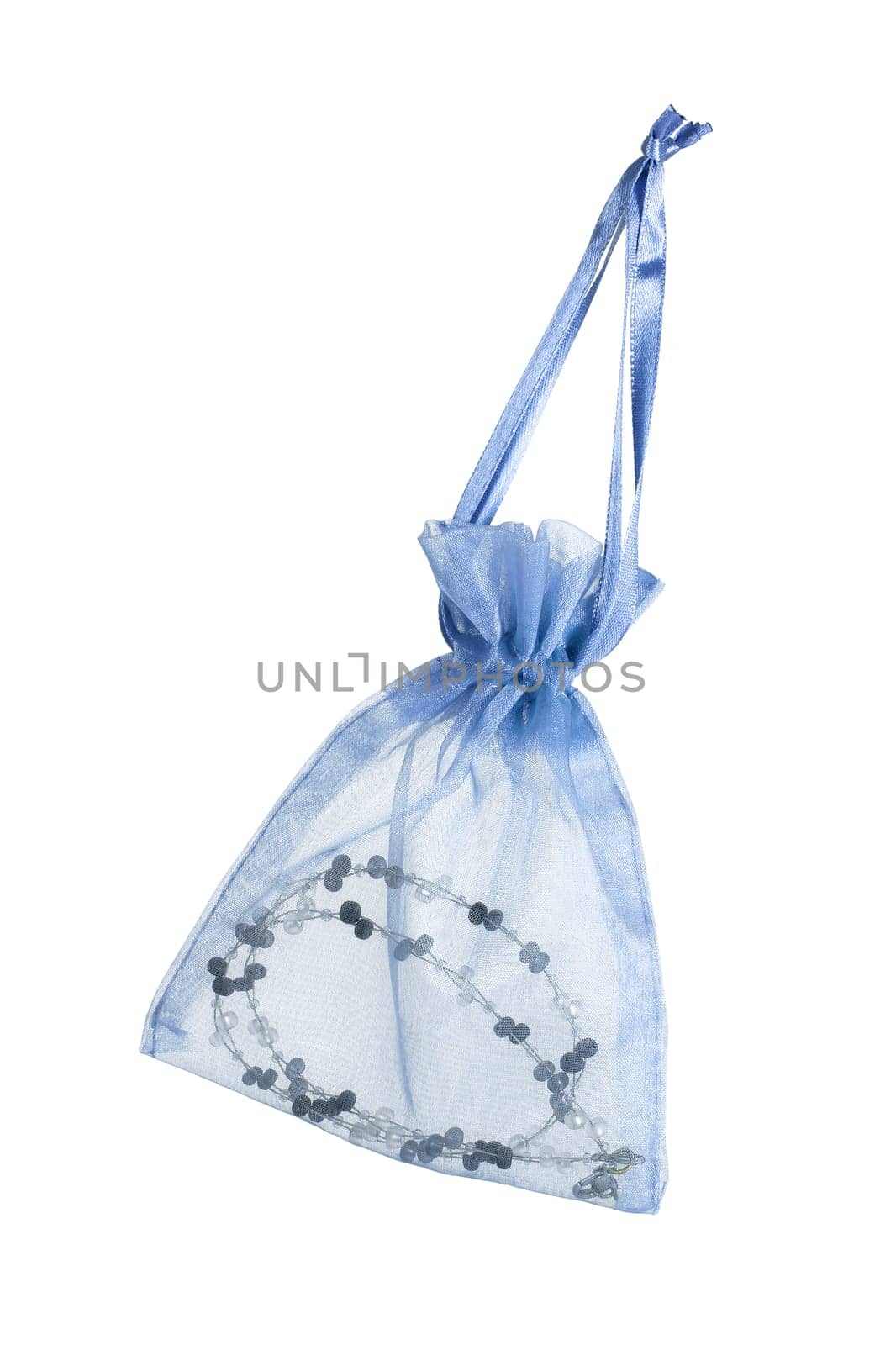 Blue Organza Jewelry Bag,decoration pouch