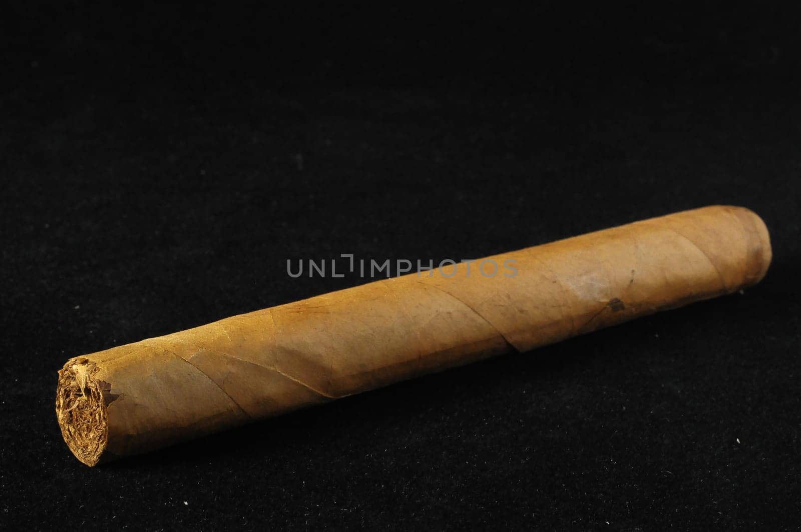 Cuban Brown Havan Cigar on a black background
