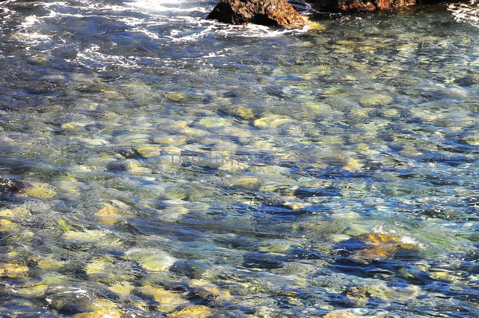 Blue Water Waves Texture on the Atlantic Ocean