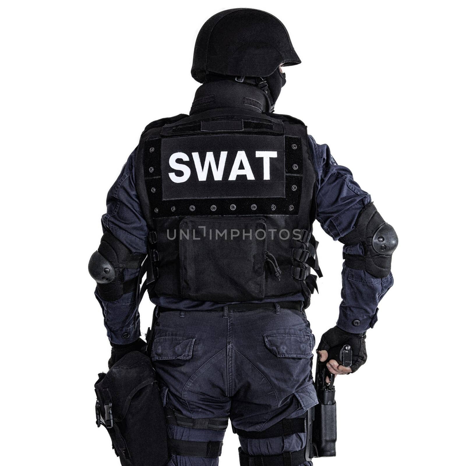 Special weapons and tactics (SWAT) team officer shot from behind