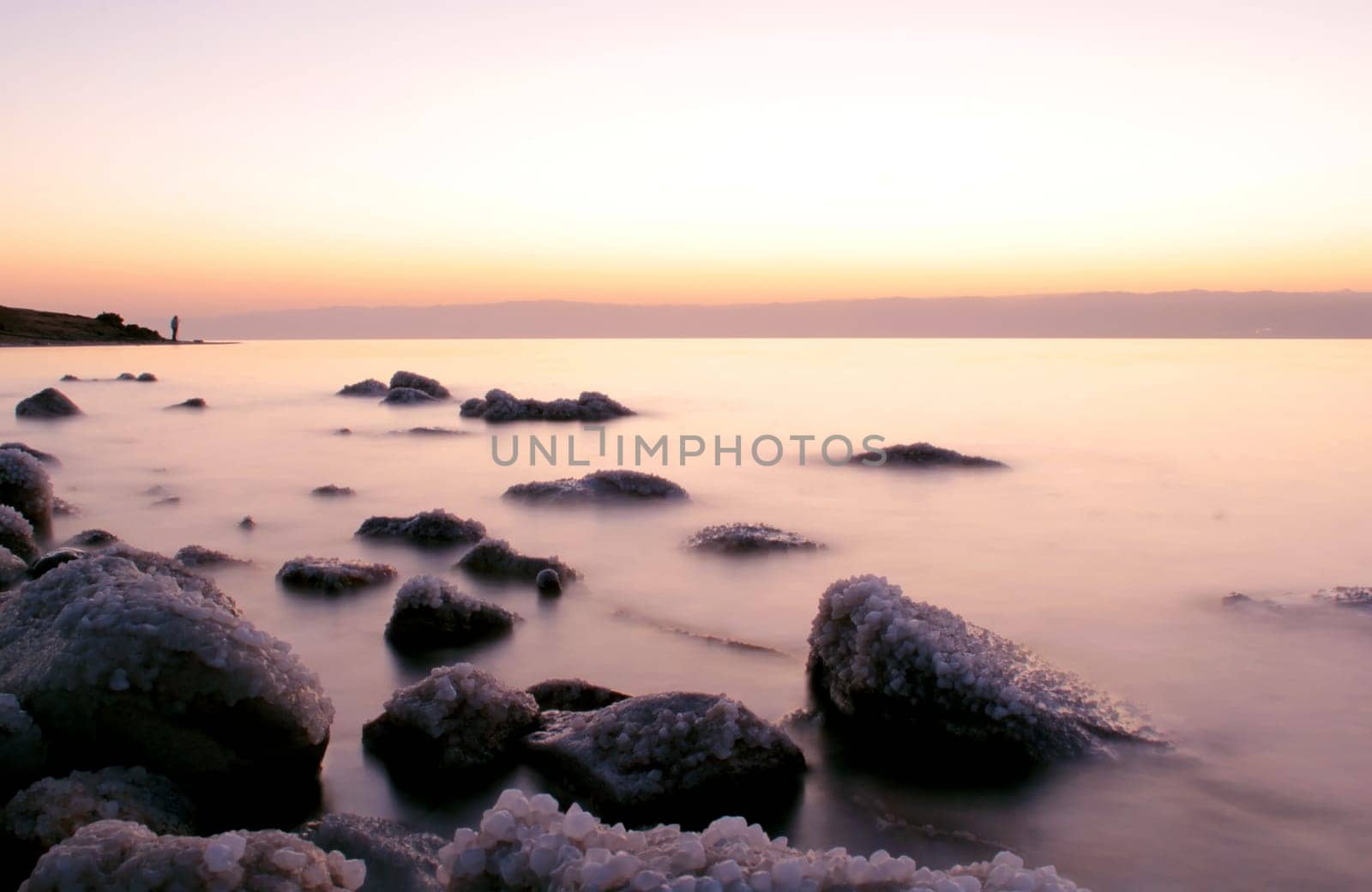 Dead sea, by twilight. Jordan