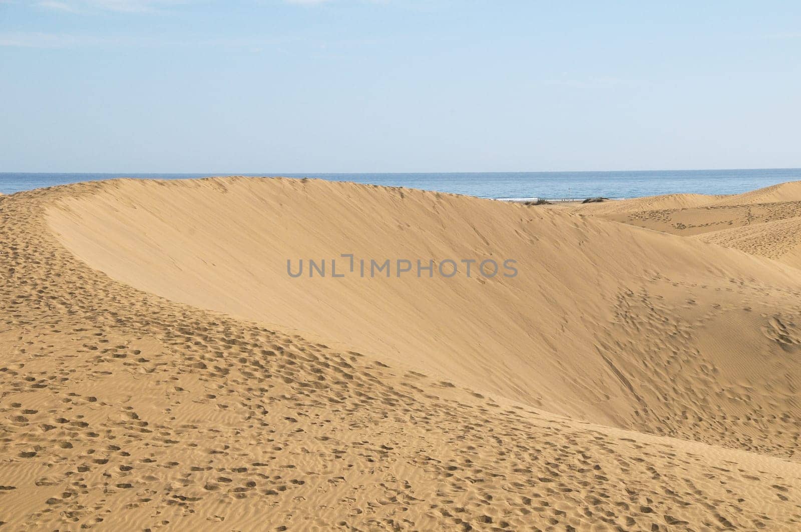 African European Sand Dune Desert Landscape in Gran Canaria Island Spain