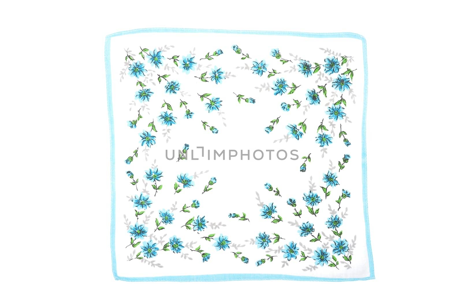 Scarf with floral decoration