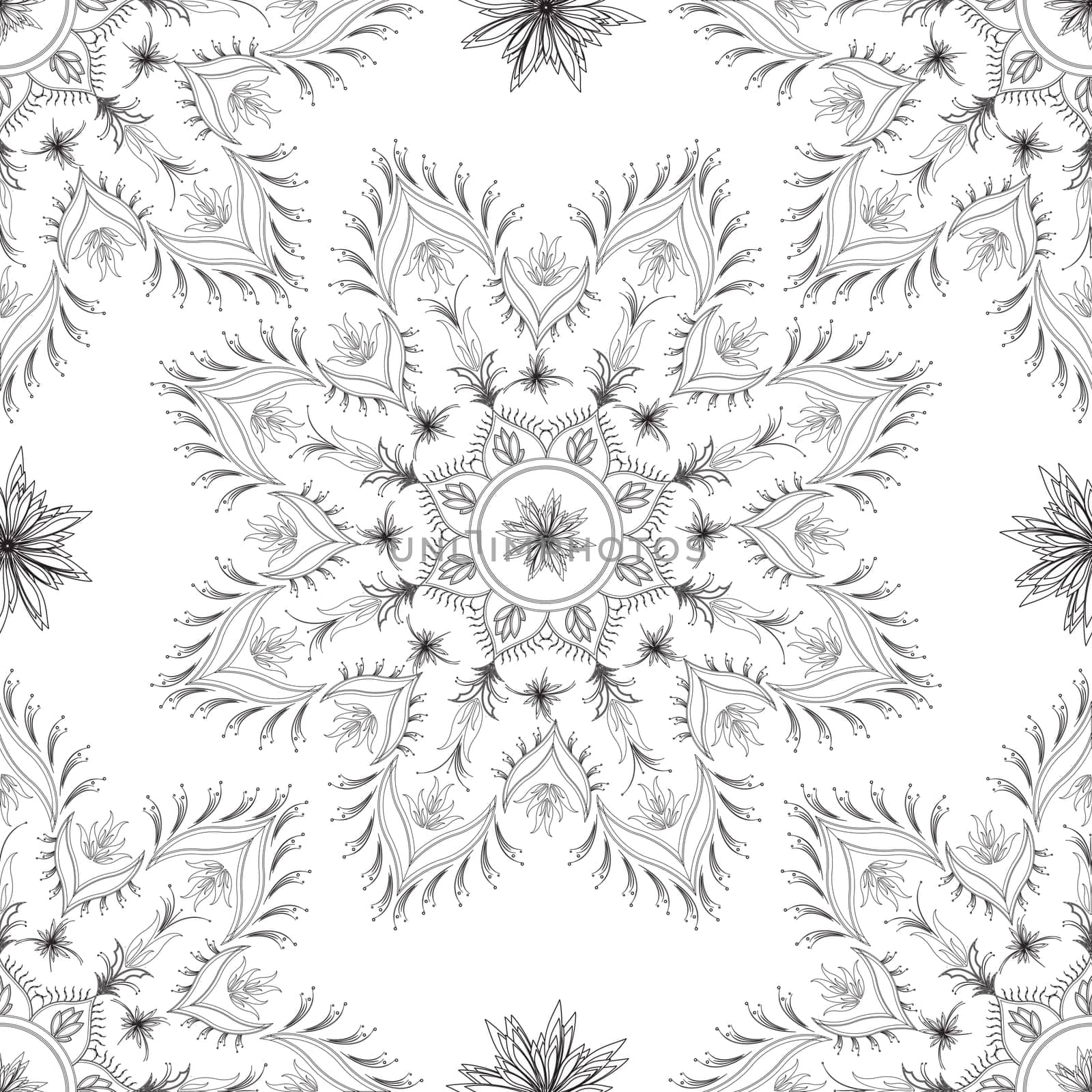 Seamless floral background. Vintage oriental pattern