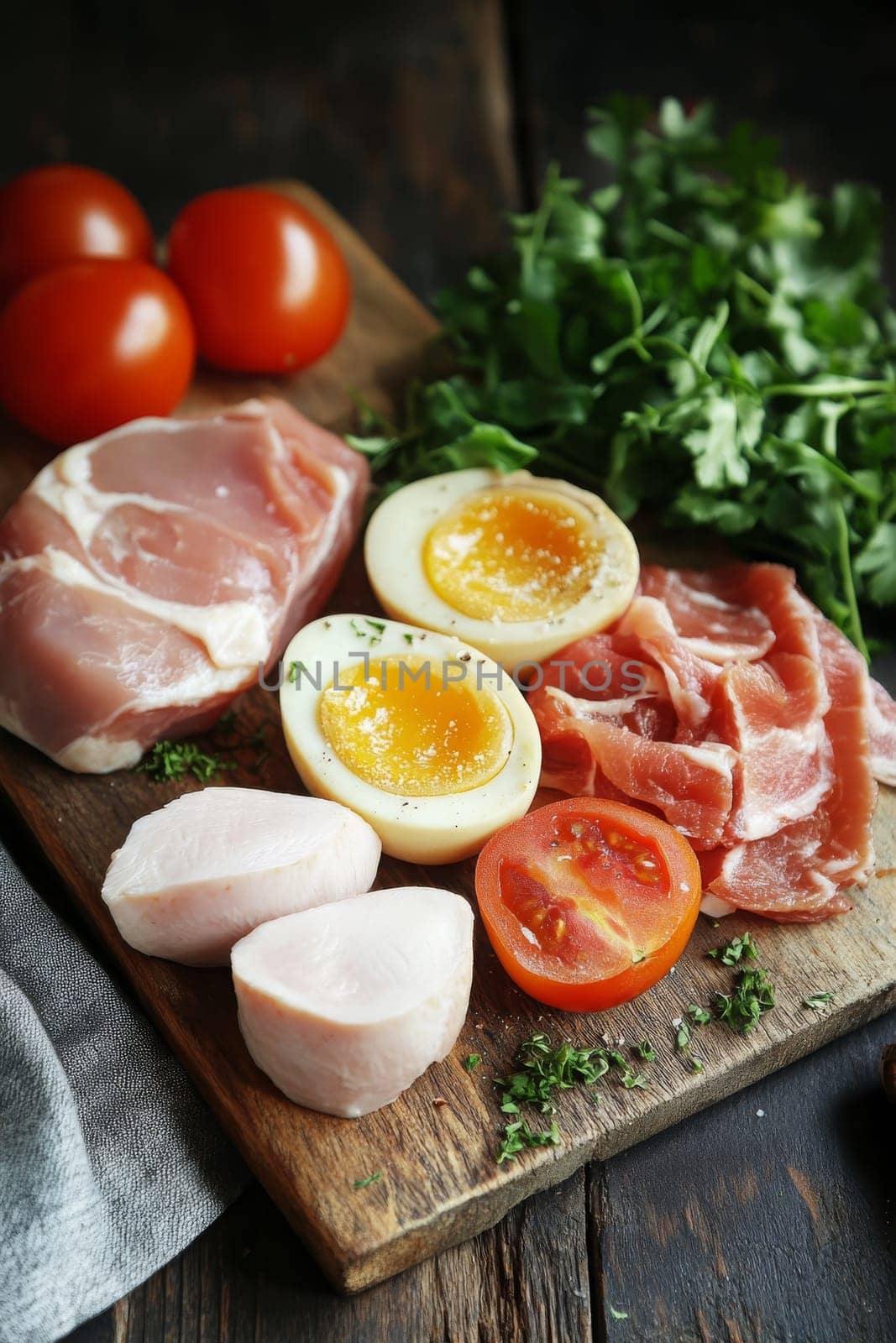 Ketogenic diet. Keto diet concept, Generative AI food