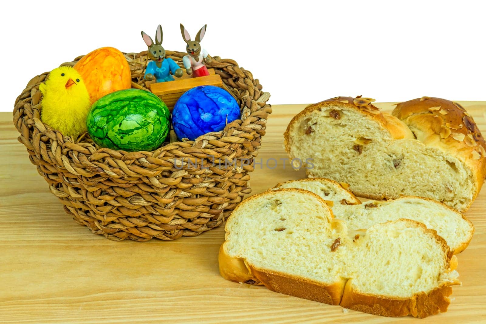 Easter nest with yeast braid