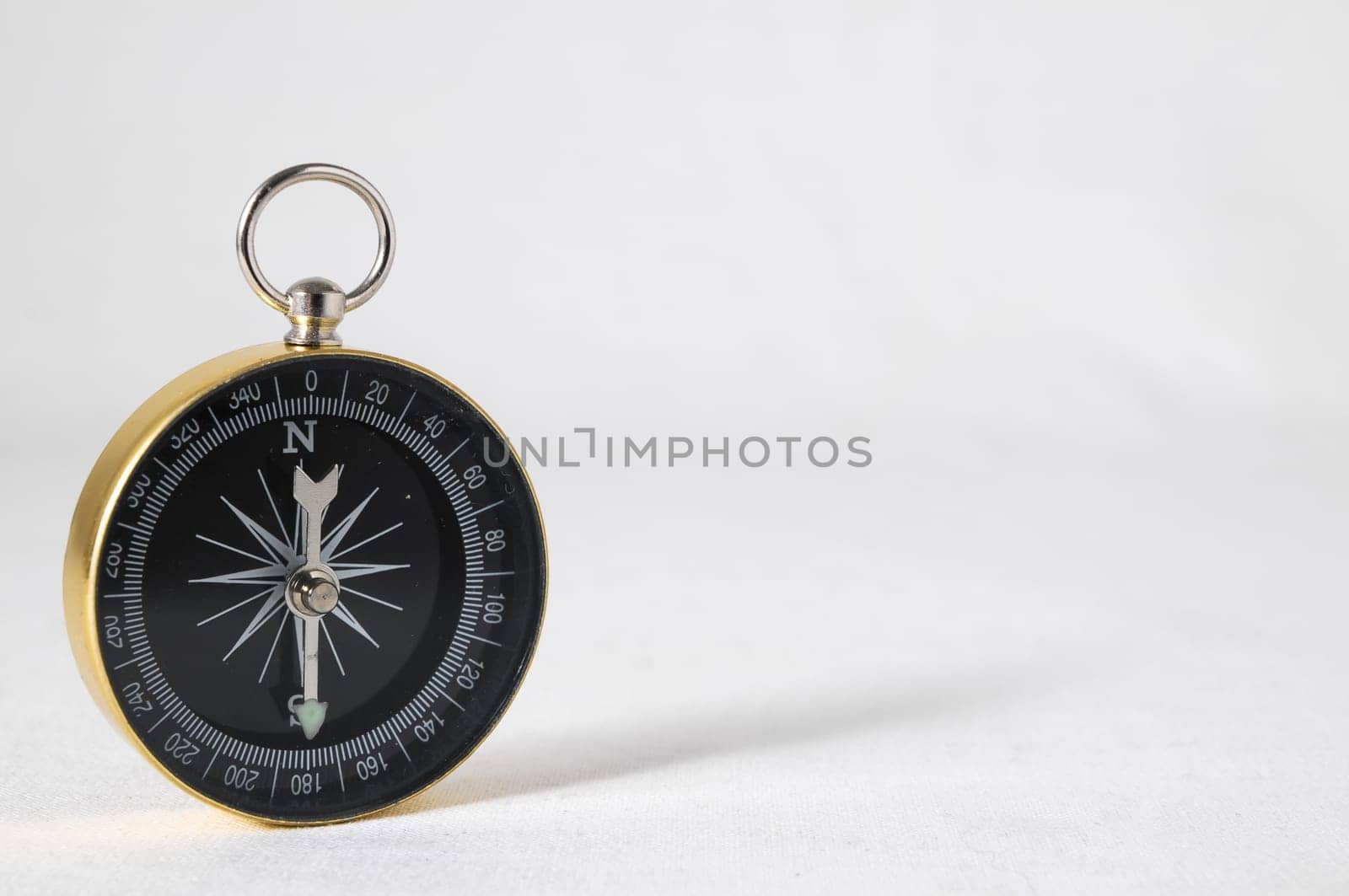 Orientation Concept - Analogic Compass on a White Background