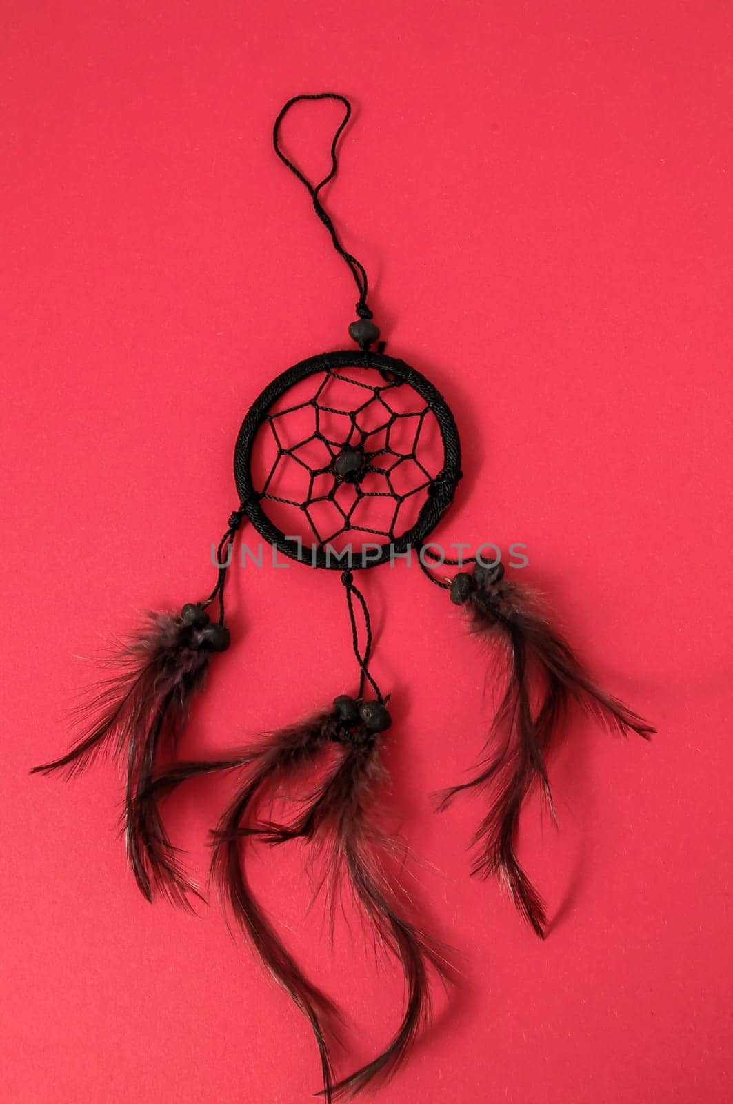 Typical Indian Dreamcatcher on a Colored Background
