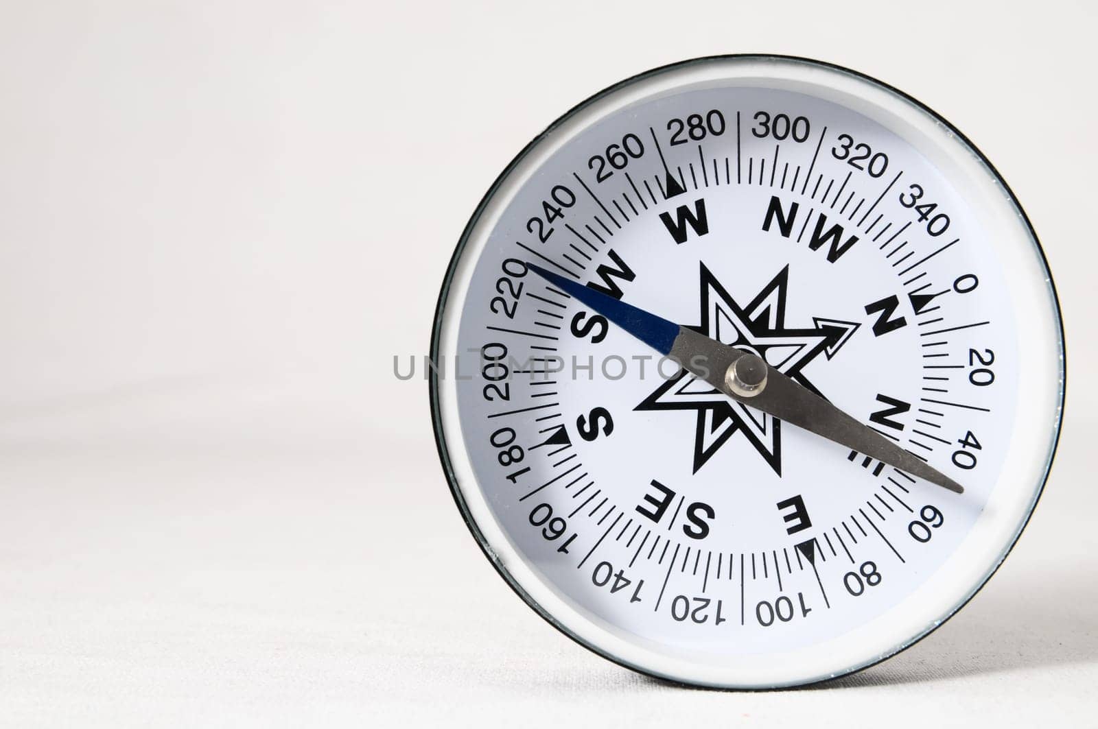 Orientation Concept - Analogic Compass on a White Background